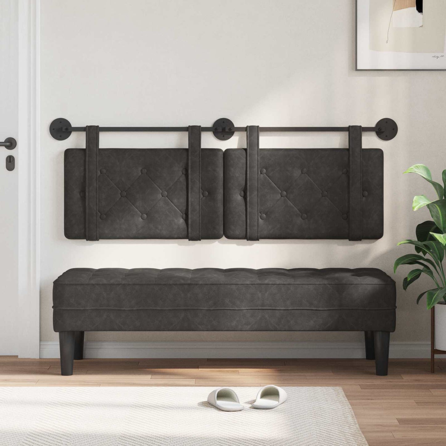 Hangend hoofdbord Antiek PU is nu te koop bij PeponiXL, paradijselijk wonen!