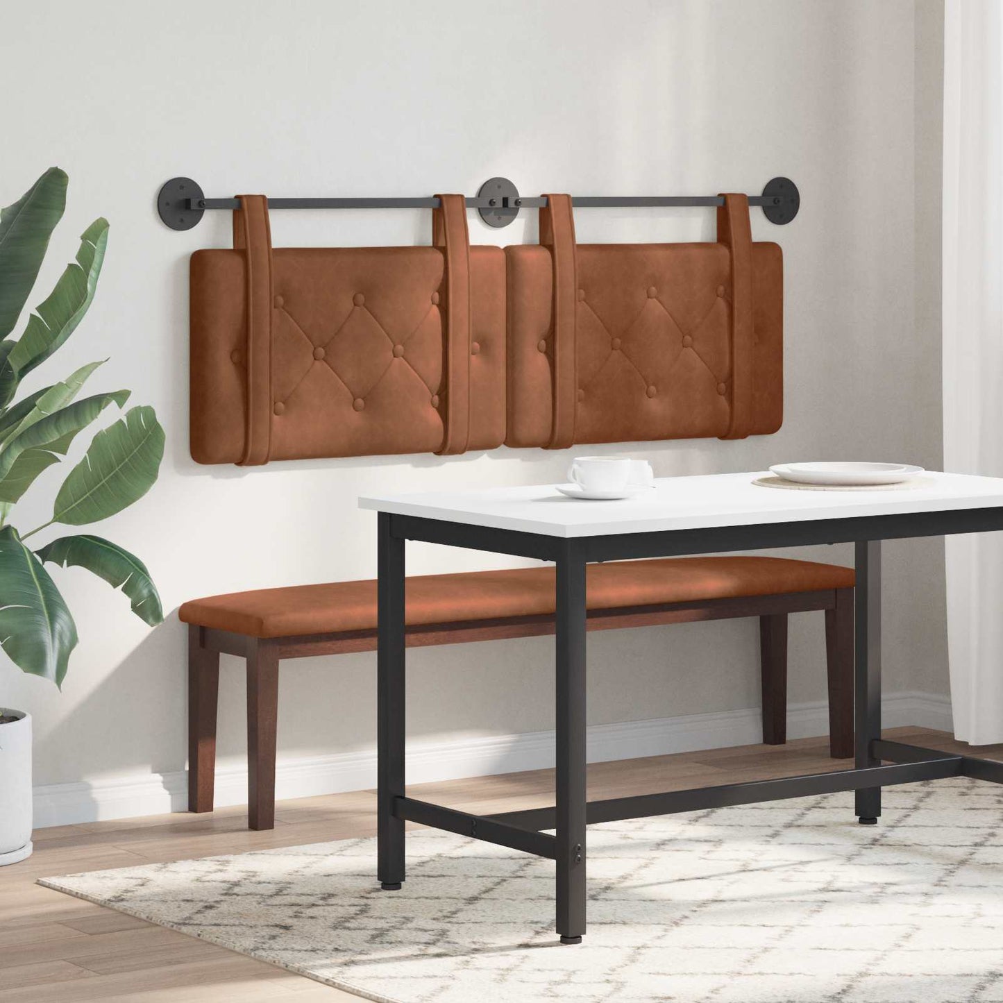 Hangend hoofdbord Bruin Antiek PU is nu te koop bij PeponiXL, paradijselijk wonen!