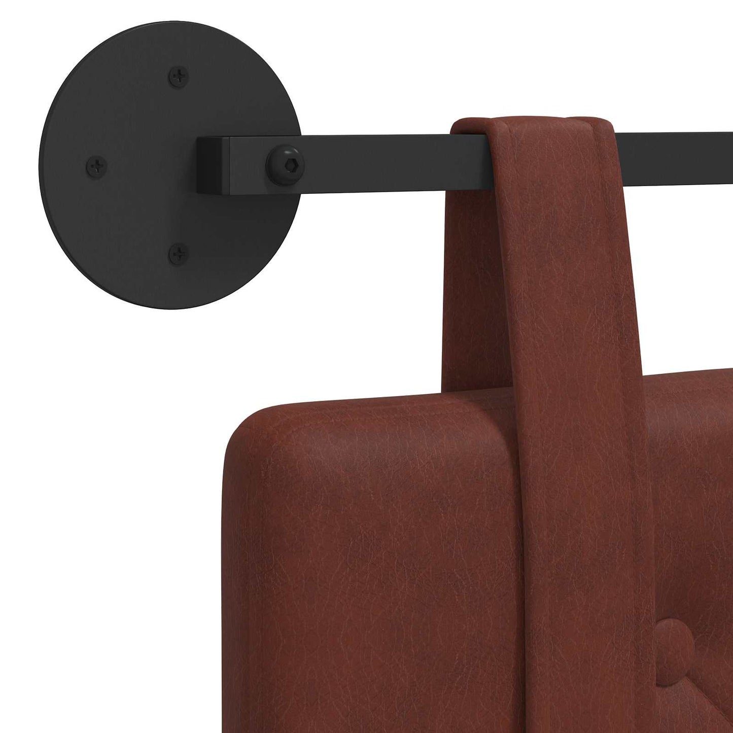 Hangend hoofdbord Glanzend Bruin Antiek PU is nu te koop bij PeponiXL, paradijselijk wonen!