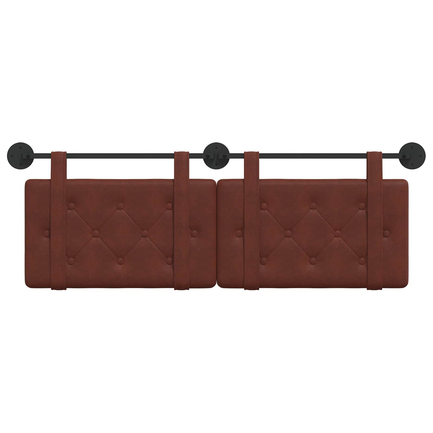 Hangend hoofdbord Glanzend Bruin Antiek PU is nu te koop bij PeponiXL, paradijselijk wonen!
