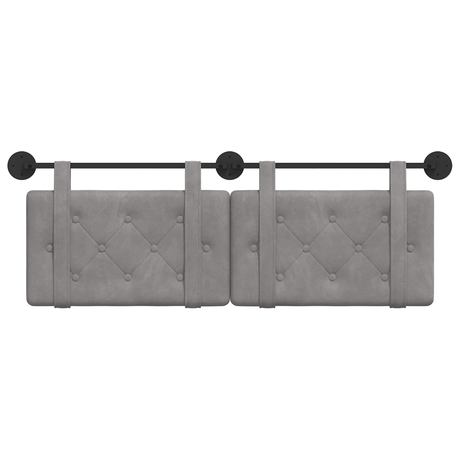 Hangend hoofdbord Lichtgrijs Fluweel is nu te koop bij PeponiXL, paradijselijk wonen!