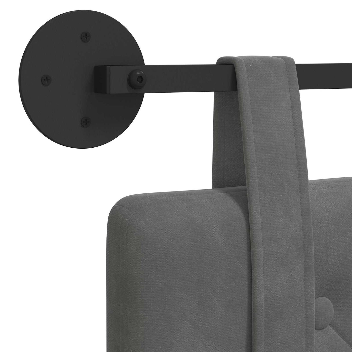 Hangend hoofdbord Donkergrijs Fluweel is nu te koop bij PeponiXL, paradijselijk wonen!