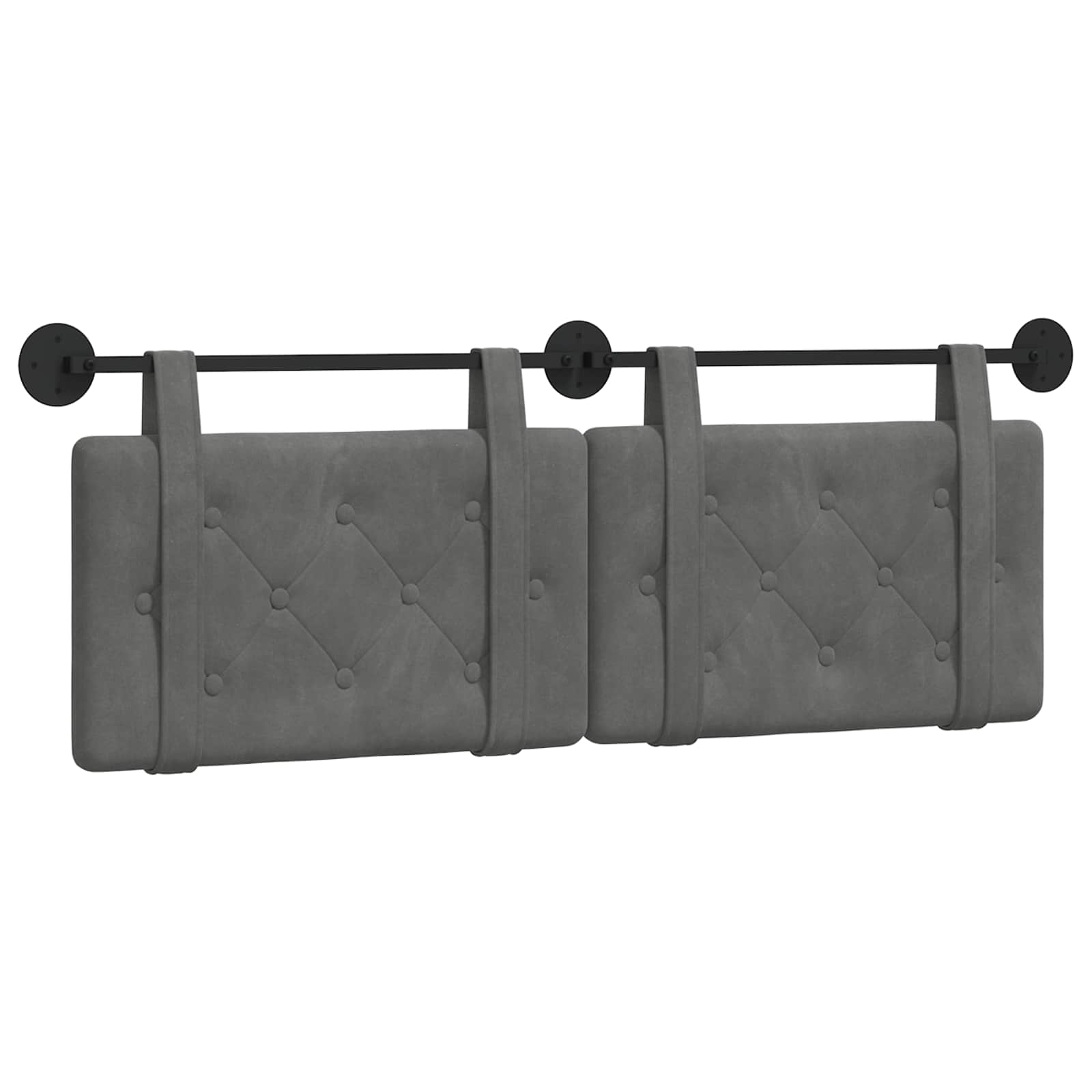 Hangend hoofdbord Donkergrijs Fluweel is nu te koop bij PeponiXL, paradijselijk wonen!