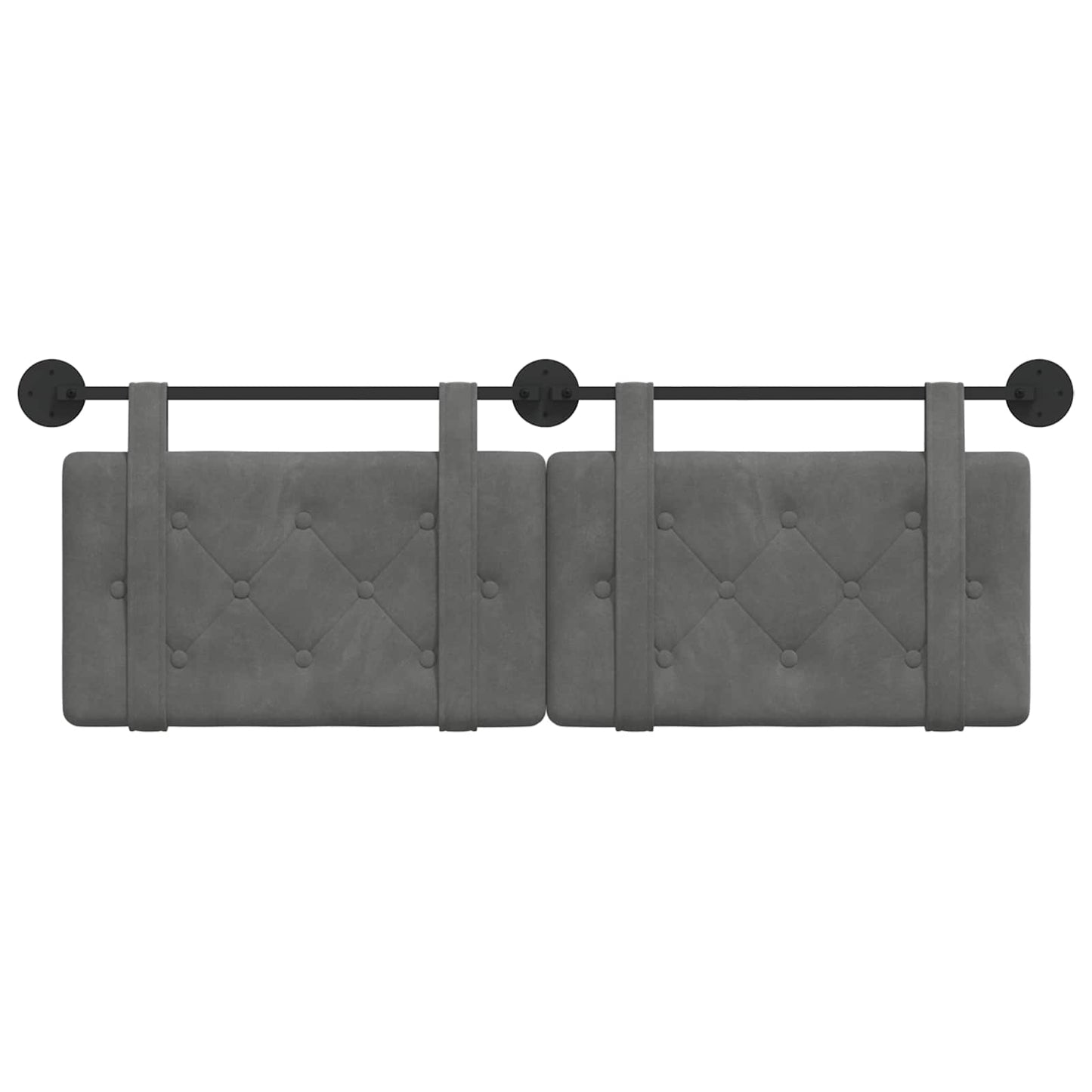 Hangend hoofdbord Donkergrijs Fluweel is nu te koop bij PeponiXL, paradijselijk wonen!