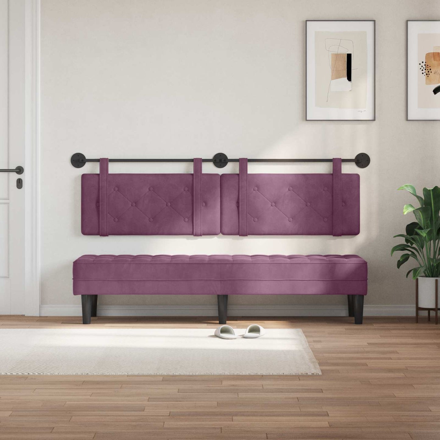 Hangend hoofdbord Paars Fluweel is nu te koop bij PeponiXL, paradijselijk wonen!