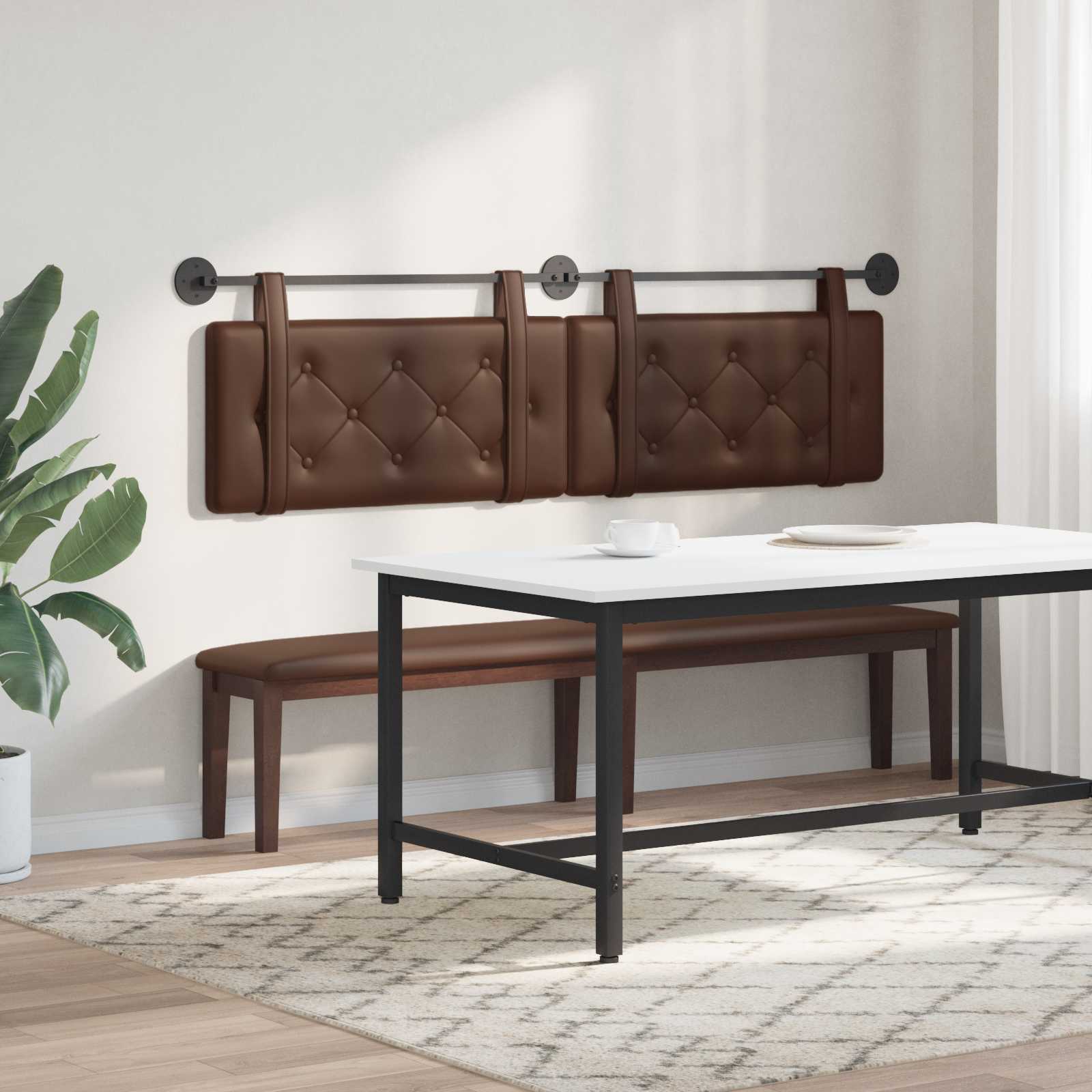 Hangend hoofdbord Bruin Kunstleer is nu te koop bij PeponiXL, paradijselijk wonen!
