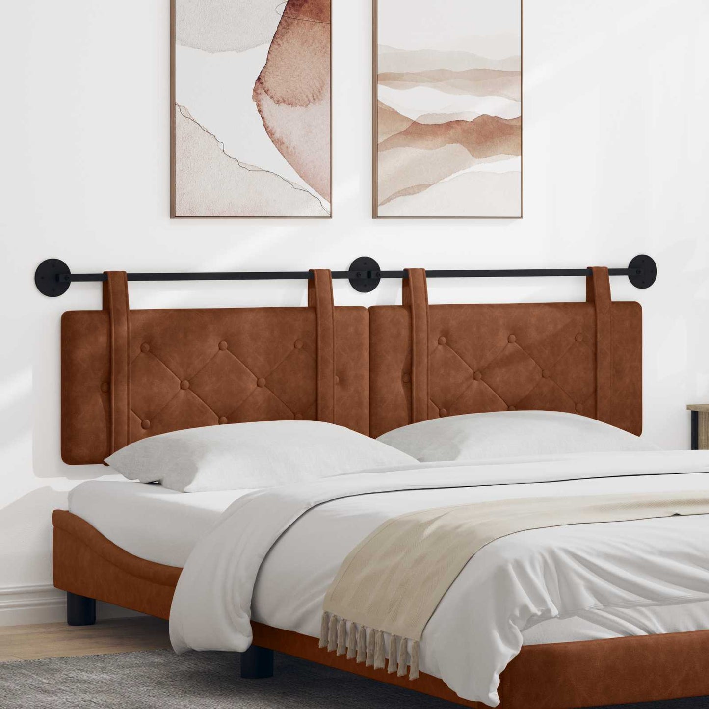 Hangend hoofdbord Bruin Antiek PU is nu te koop bij PeponiXL, paradijselijk wonen!
