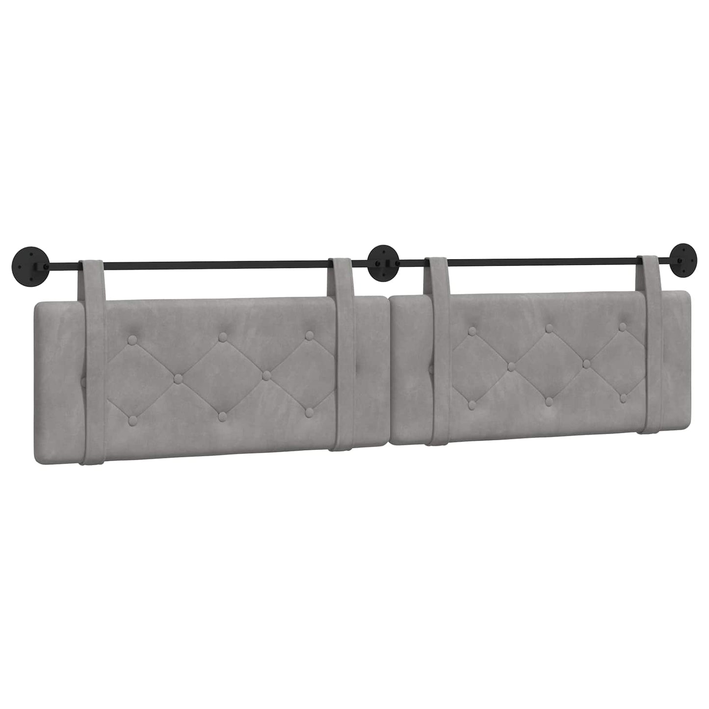 Hangend hoofdbord Lichtgrijs Fluweel is nu te koop bij PeponiXL, paradijselijk wonen!