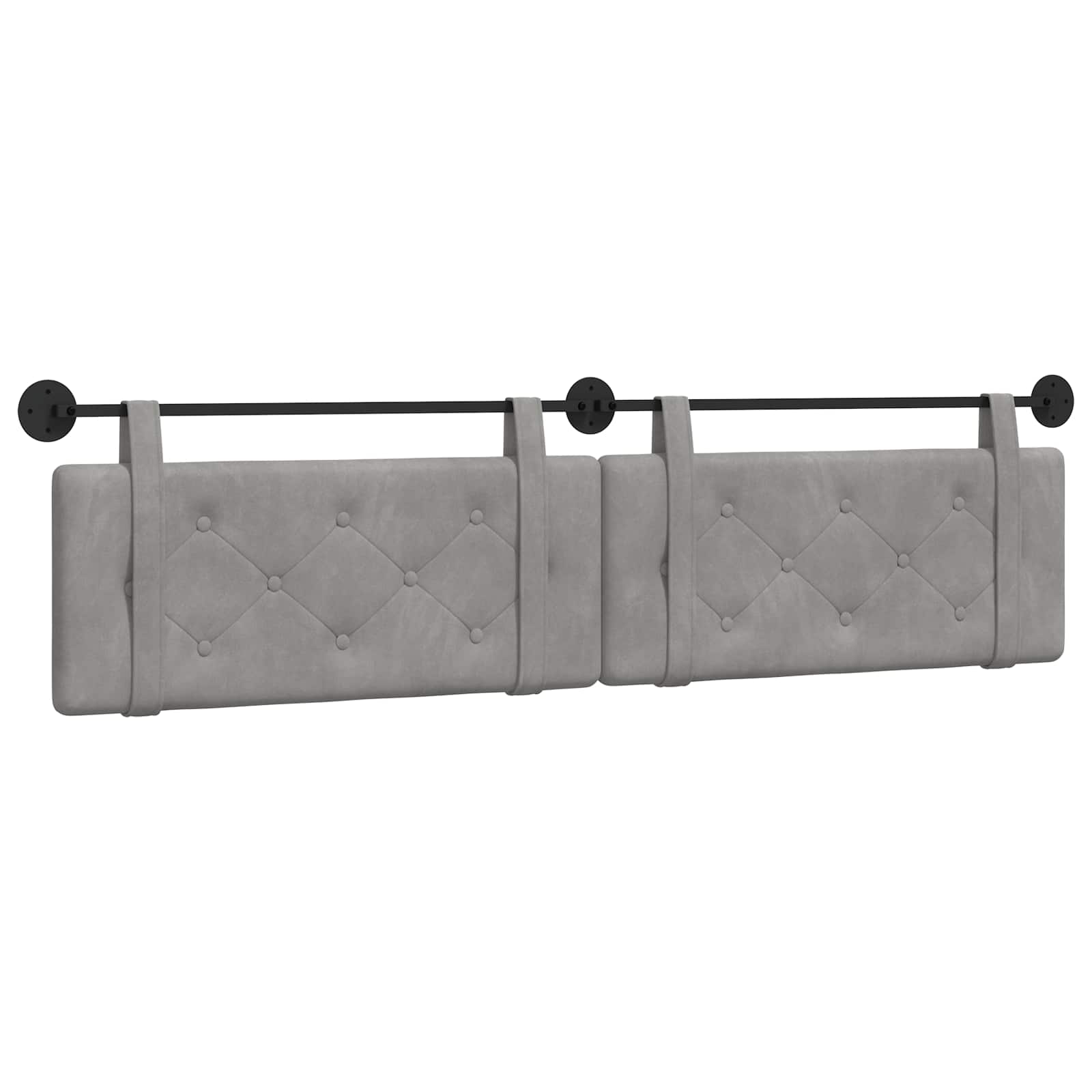 Hangend hoofdbord Lichtgrijs Fluweel is nu te koop bij PeponiXL, paradijselijk wonen!
