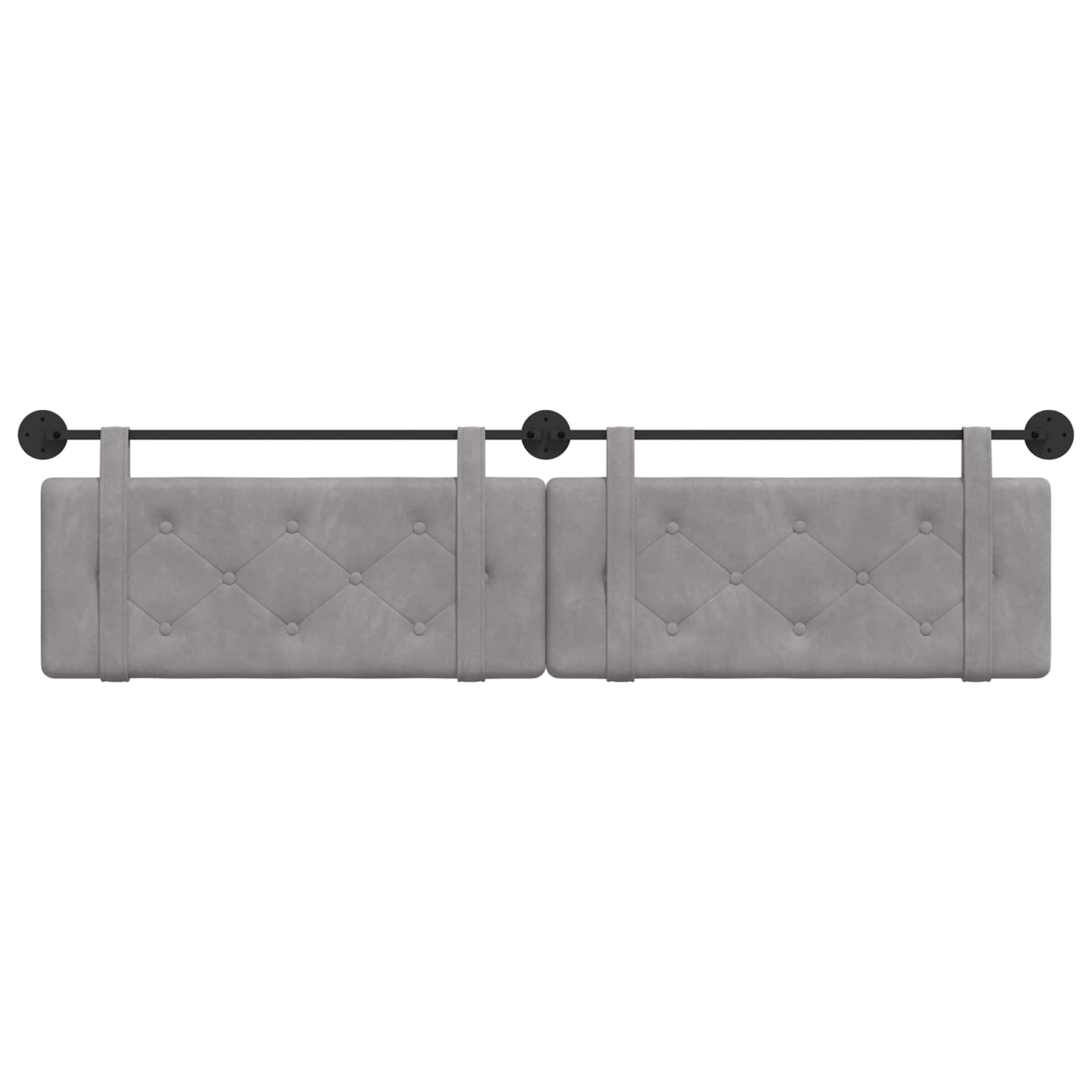 Hangend hoofdbord Lichtgrijs Fluweel is nu te koop bij PeponiXL, paradijselijk wonen!