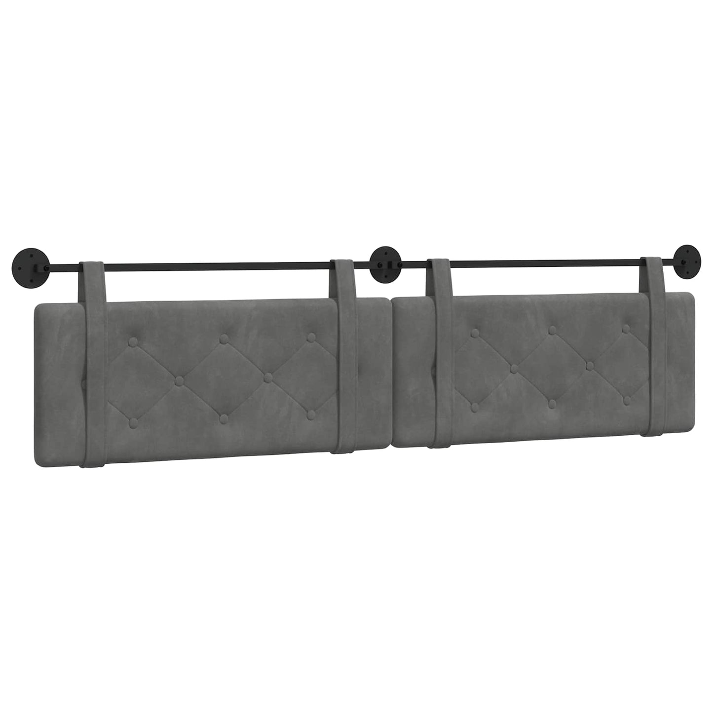 Hangend hoofdbord Donkergrijs Fluweel is nu te koop bij PeponiXL, paradijselijk wonen!