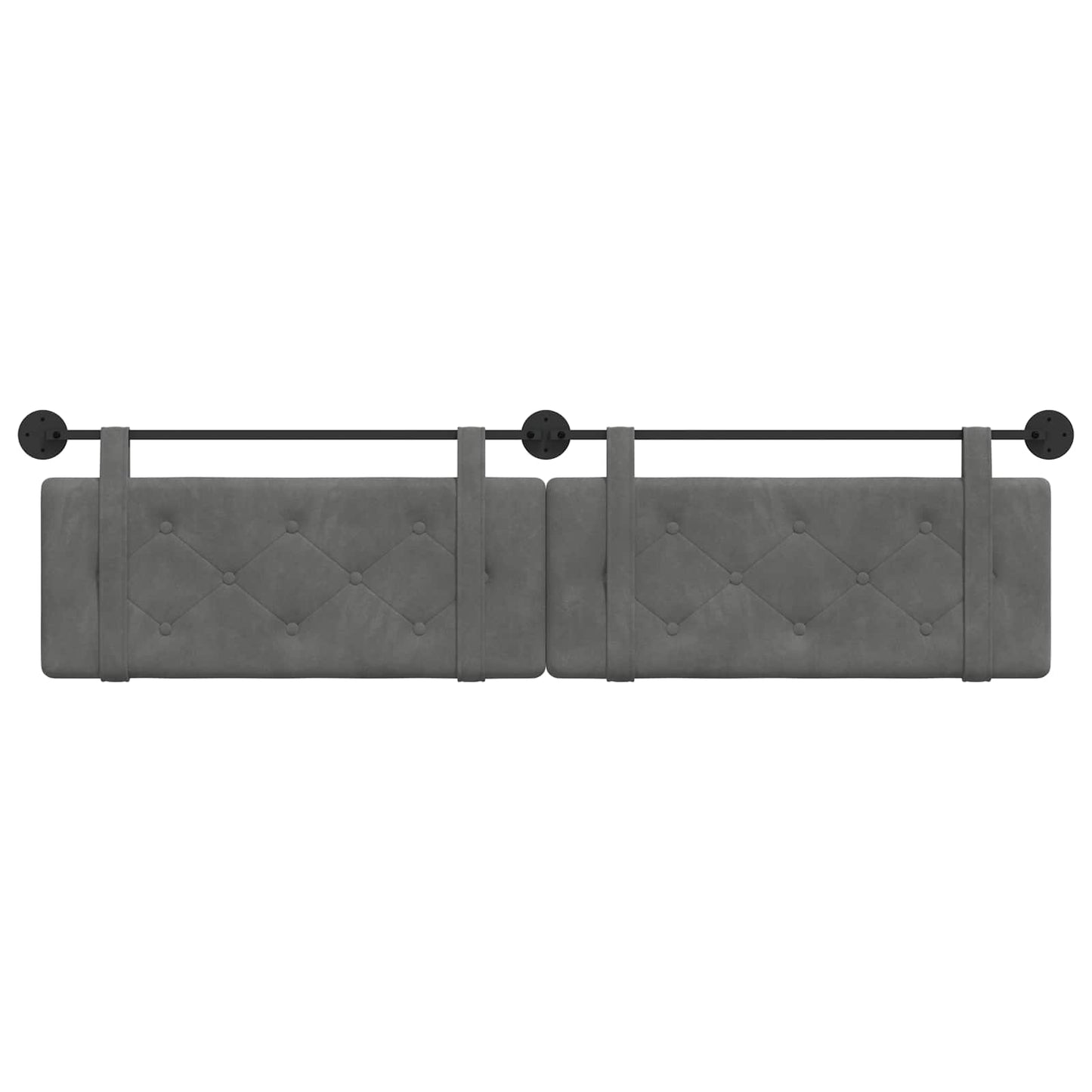 Hangend hoofdbord Donkergrijs Fluweel is nu te koop bij PeponiXL, paradijselijk wonen!