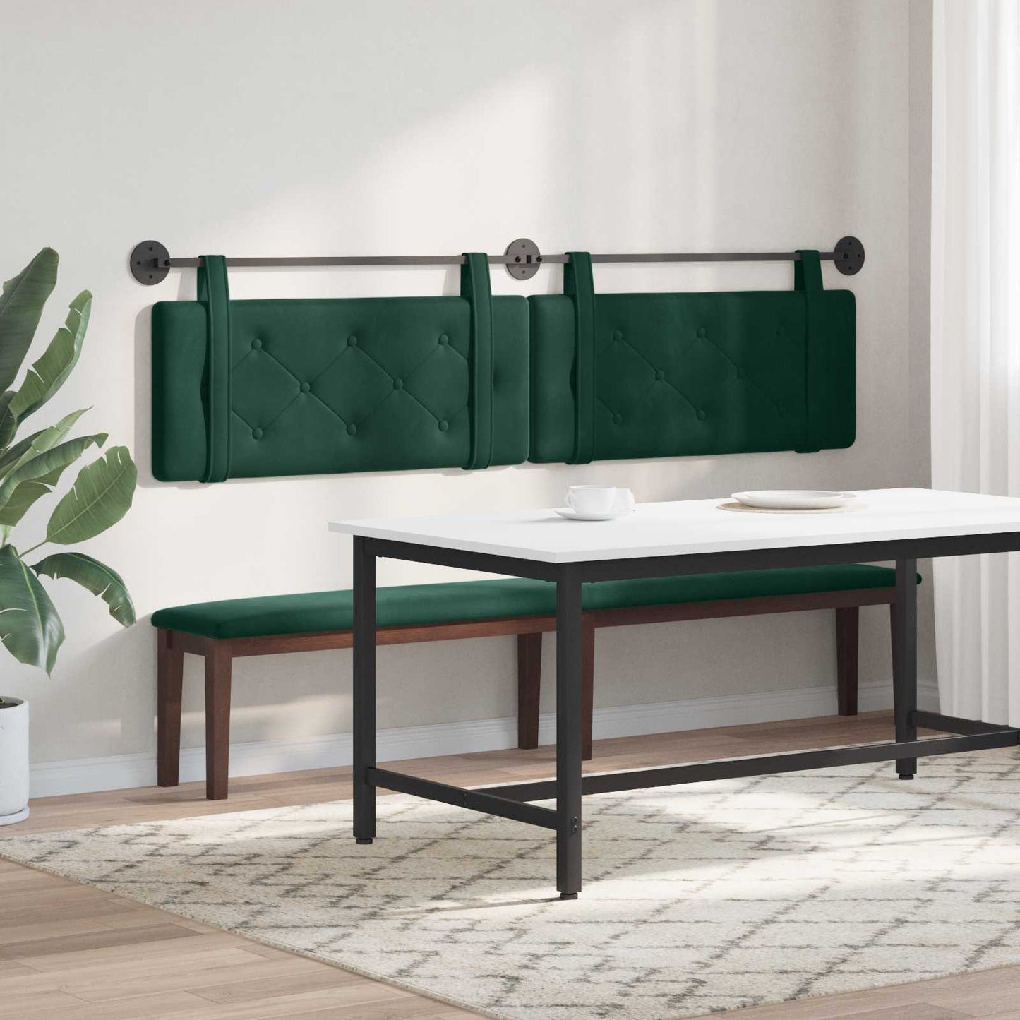 Hangend hoofdbord Donkergroen Fluweel is nu te koop bij PeponiXL, paradijselijk wonen!