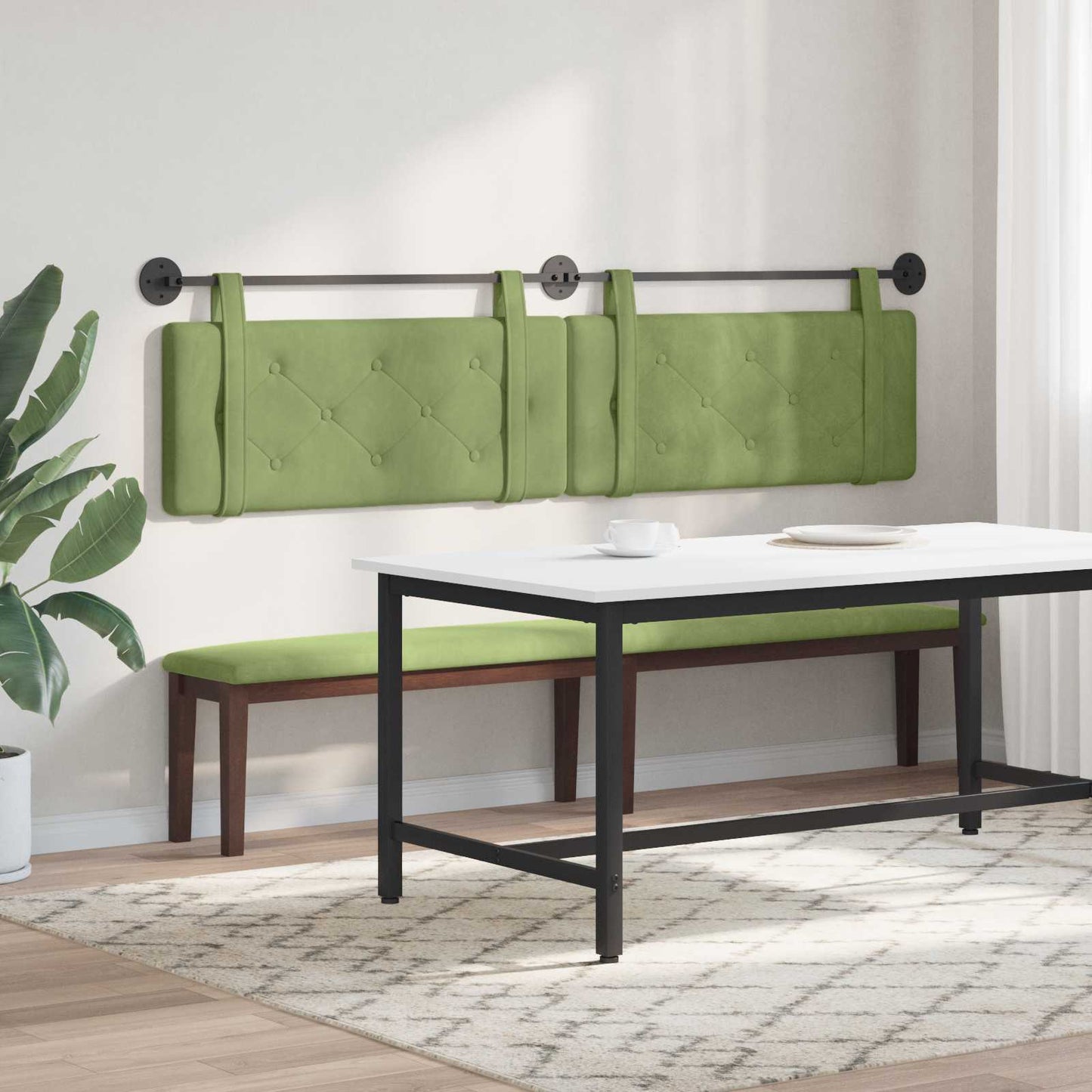 Hangend hoofdbord Lichtgroen Fluweel is nu te koop bij PeponiXL, paradijselijk wonen!