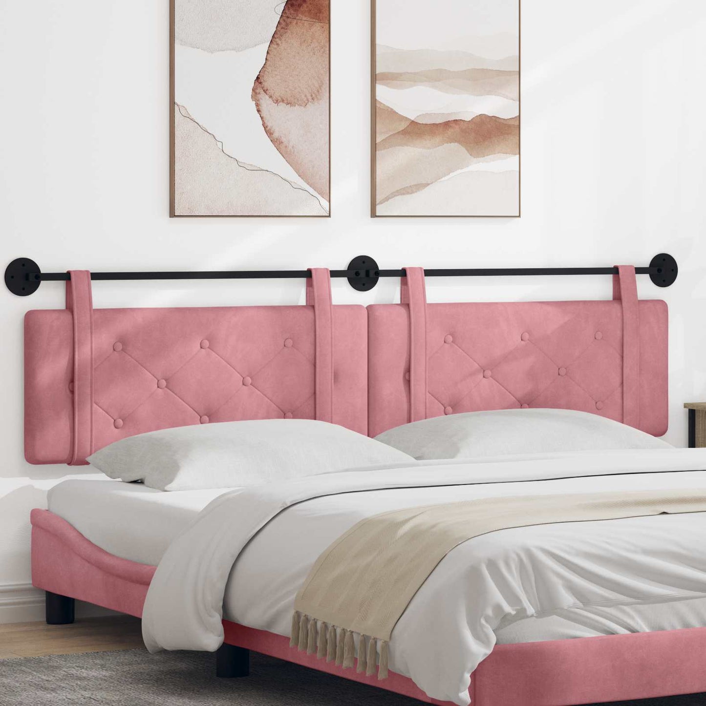 Hangend hoofdbord Roze Fluweel is nu te koop bij PeponiXL, paradijselijk wonen!