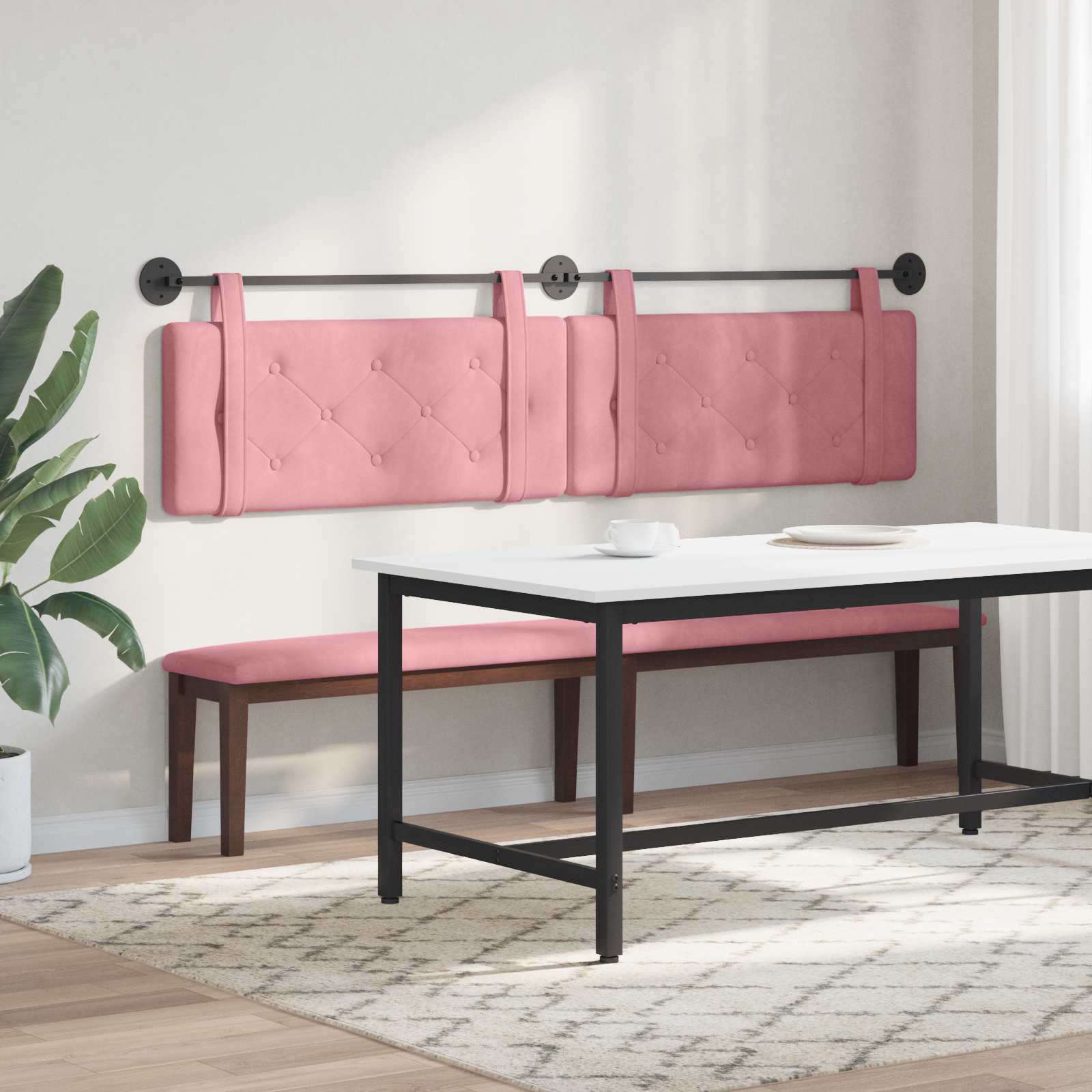 Hangend hoofdbord Roze Fluweel is nu te koop bij PeponiXL, paradijselijk wonen!
