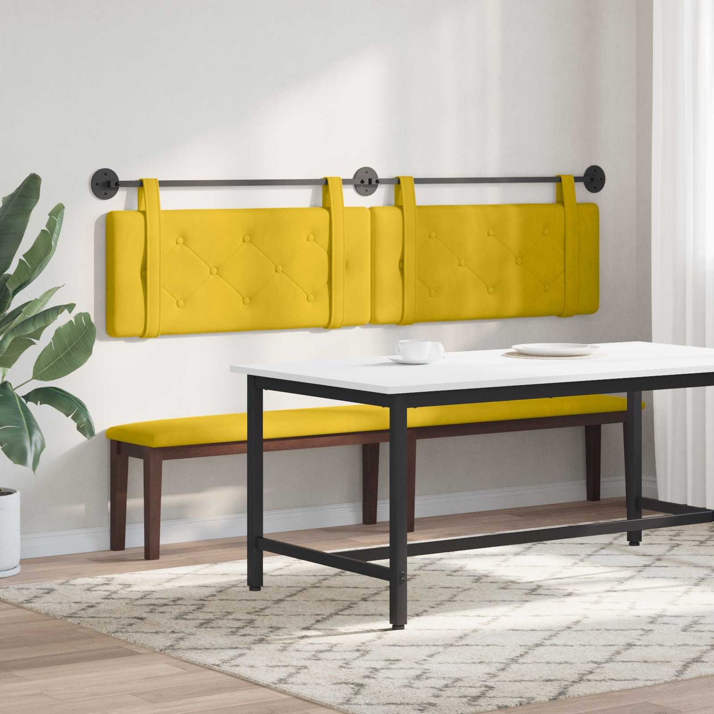 Hangend hoofdbord Geel Fluweel is nu te koop bij PeponiXL, paradijselijk wonen!