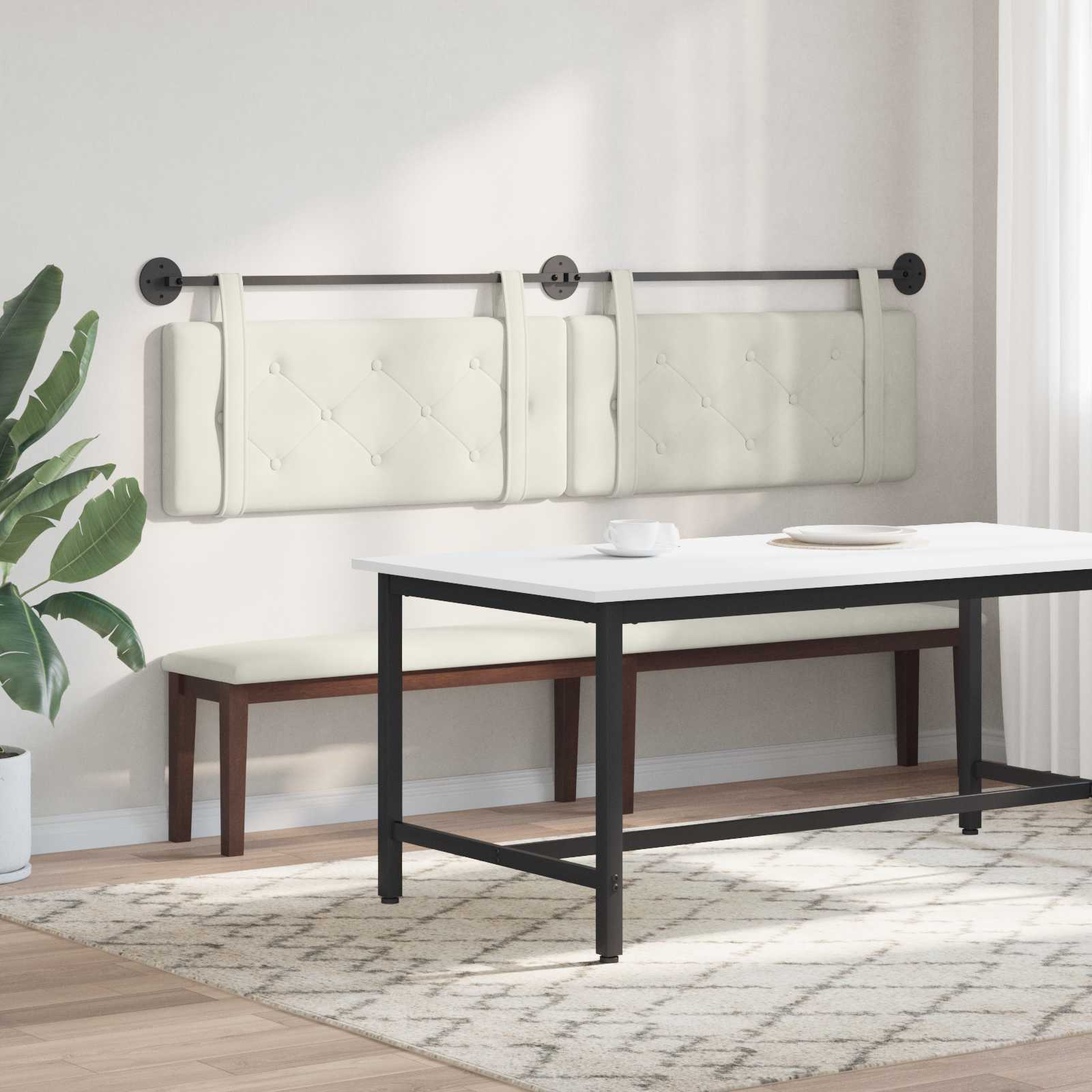 Hangend hoofdbord Crème Fluweel is nu te koop bij PeponiXL, paradijselijk wonen!
