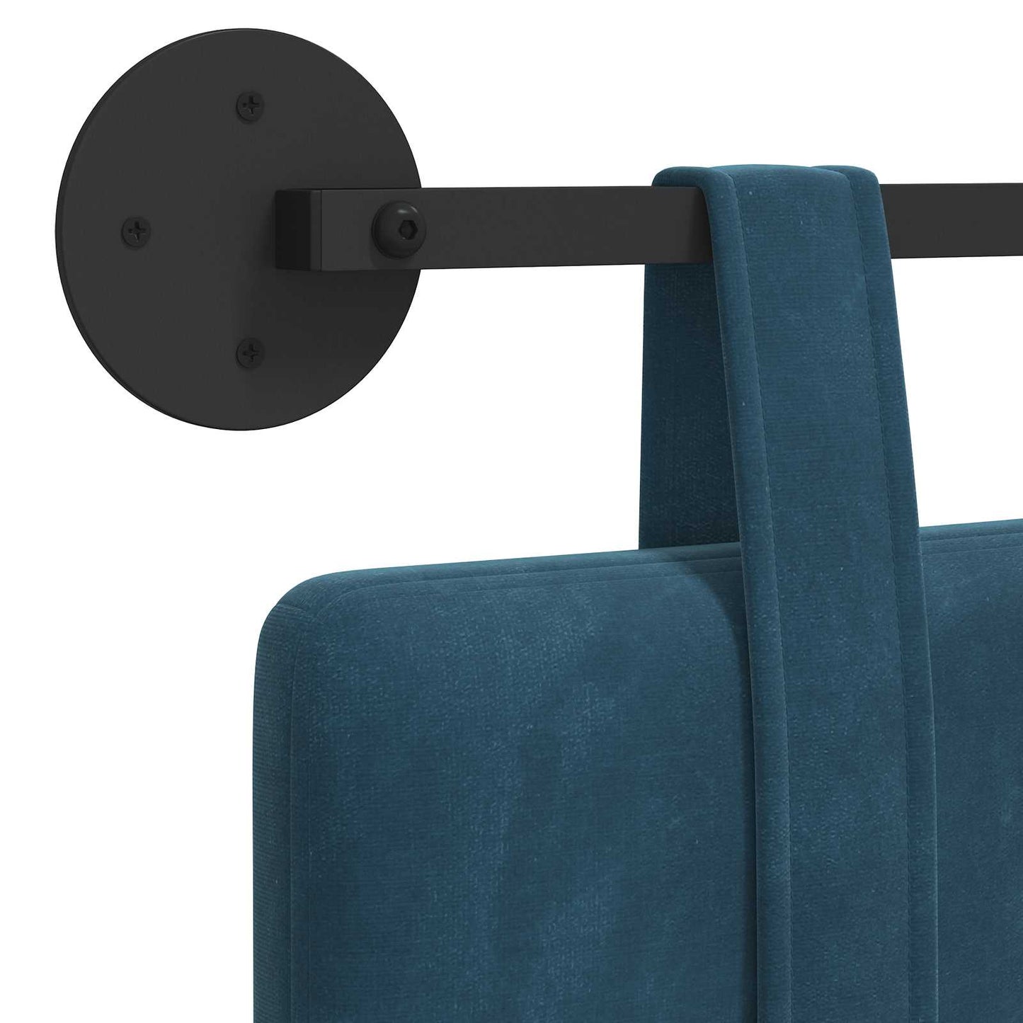 Hangend hoofdbord Blauw Fluweel is nu te koop bij PeponiXL, paradijselijk wonen!