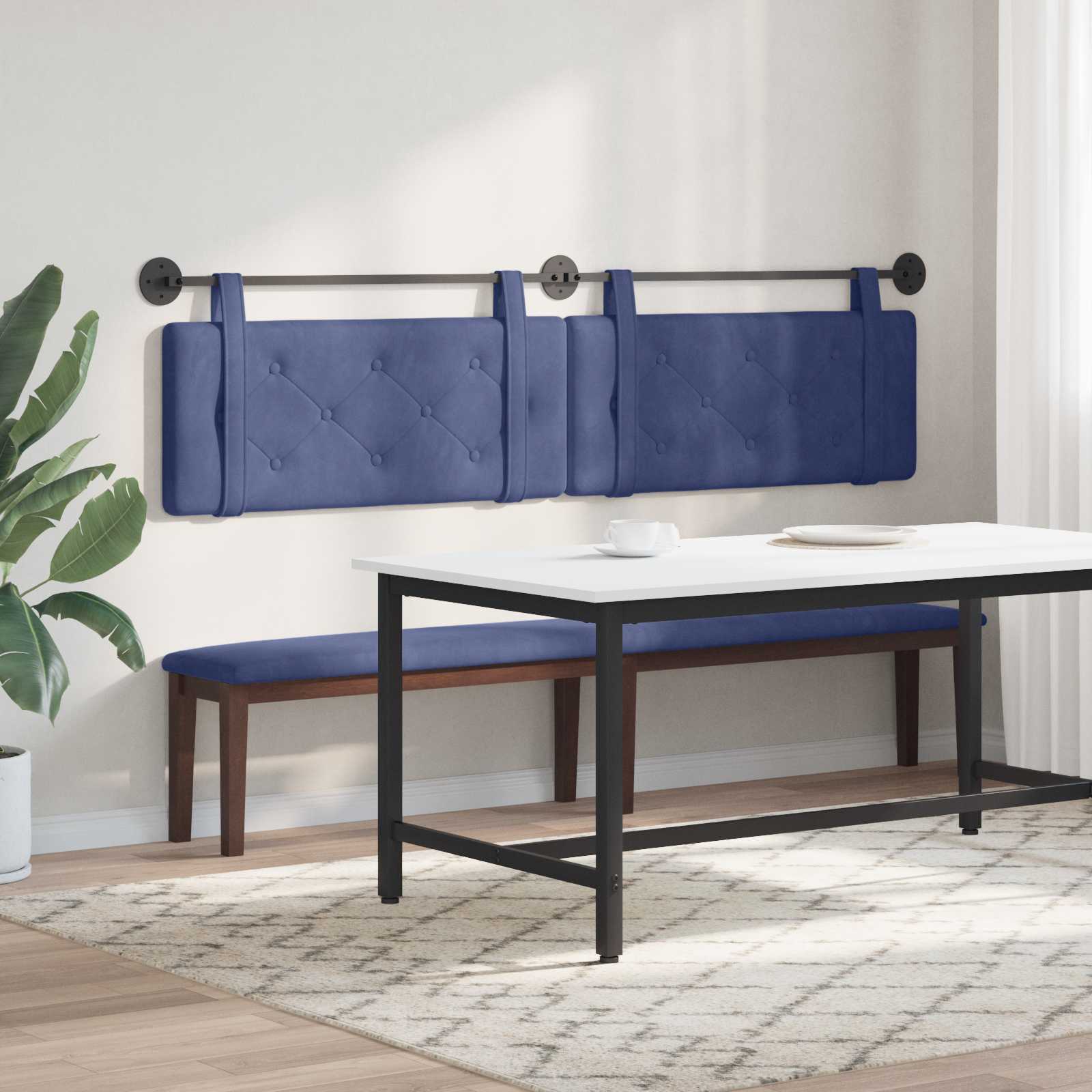 Hangend hoofdbord Politieblauw Fluweel is nu te koop bij PeponiXL, paradijselijk wonen!