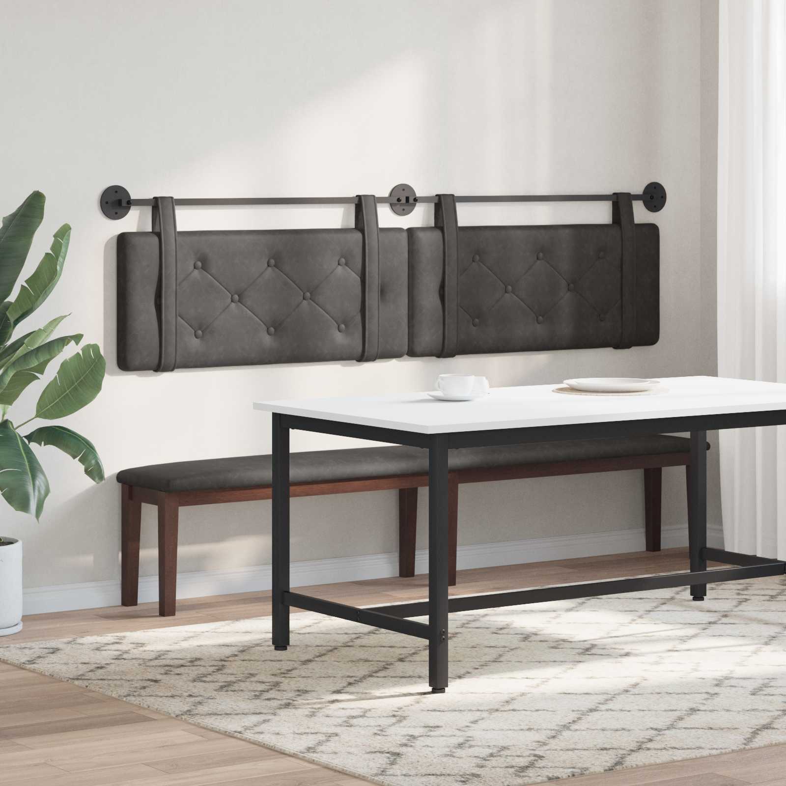 Hangend hoofdbord Zwart Antiek PU is nu te koop bij PeponiXL, paradijselijk wonen!
