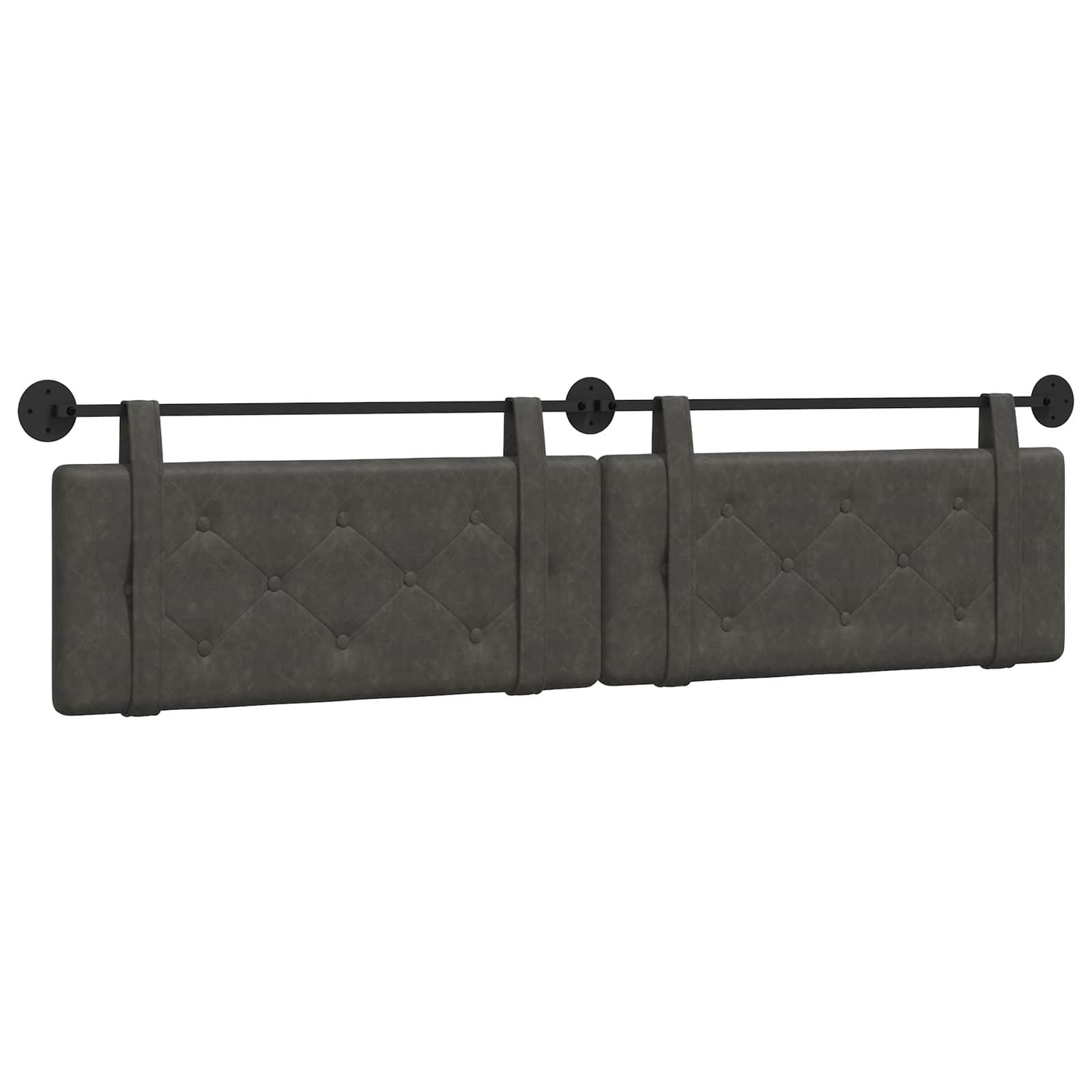 Hangend hoofdbord Zwart Antiek PU is nu te koop bij PeponiXL, paradijselijk wonen!