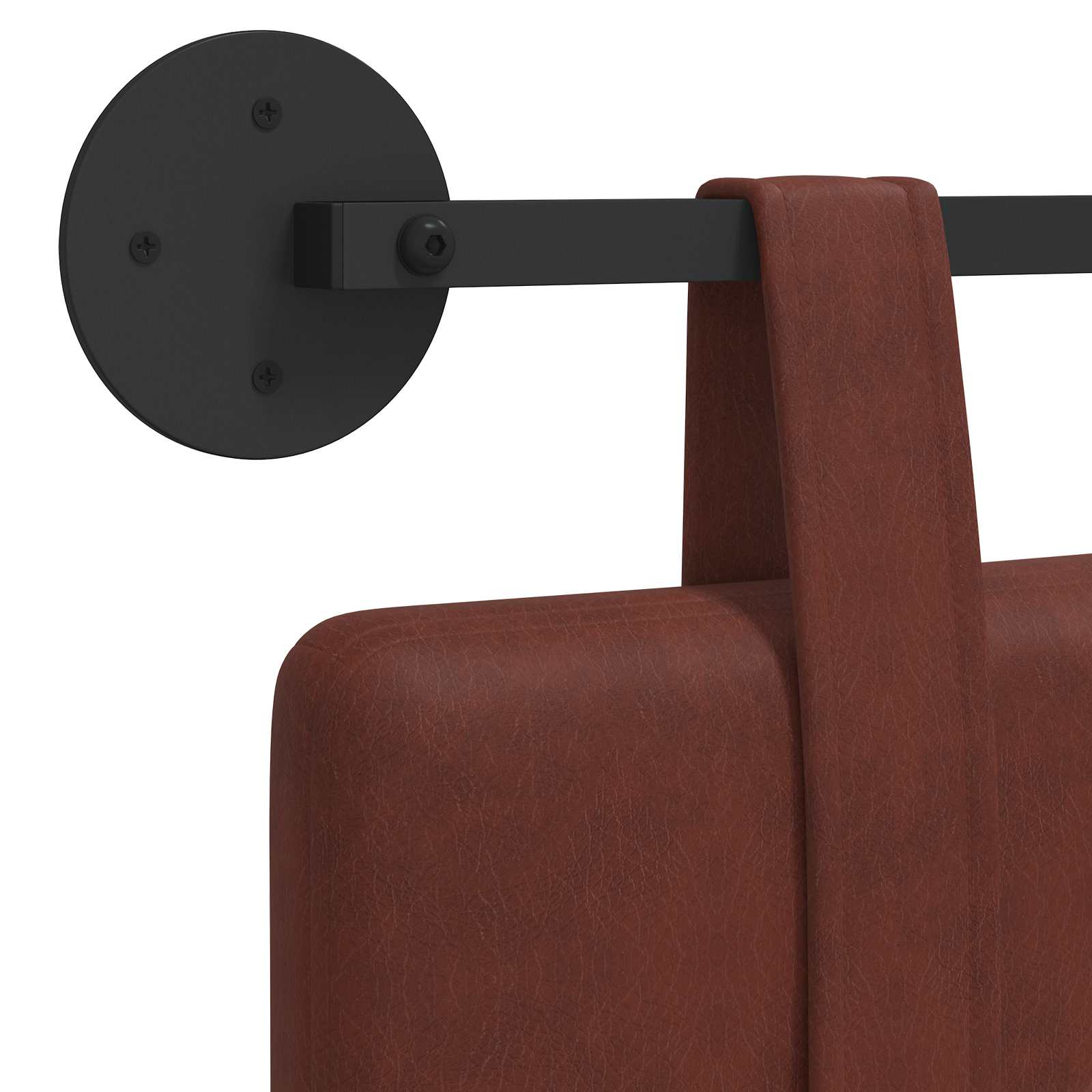 Hangend hoofdbord Glanzend Bruin Antiek PU is nu te koop bij PeponiXL, paradijselijk wonen!