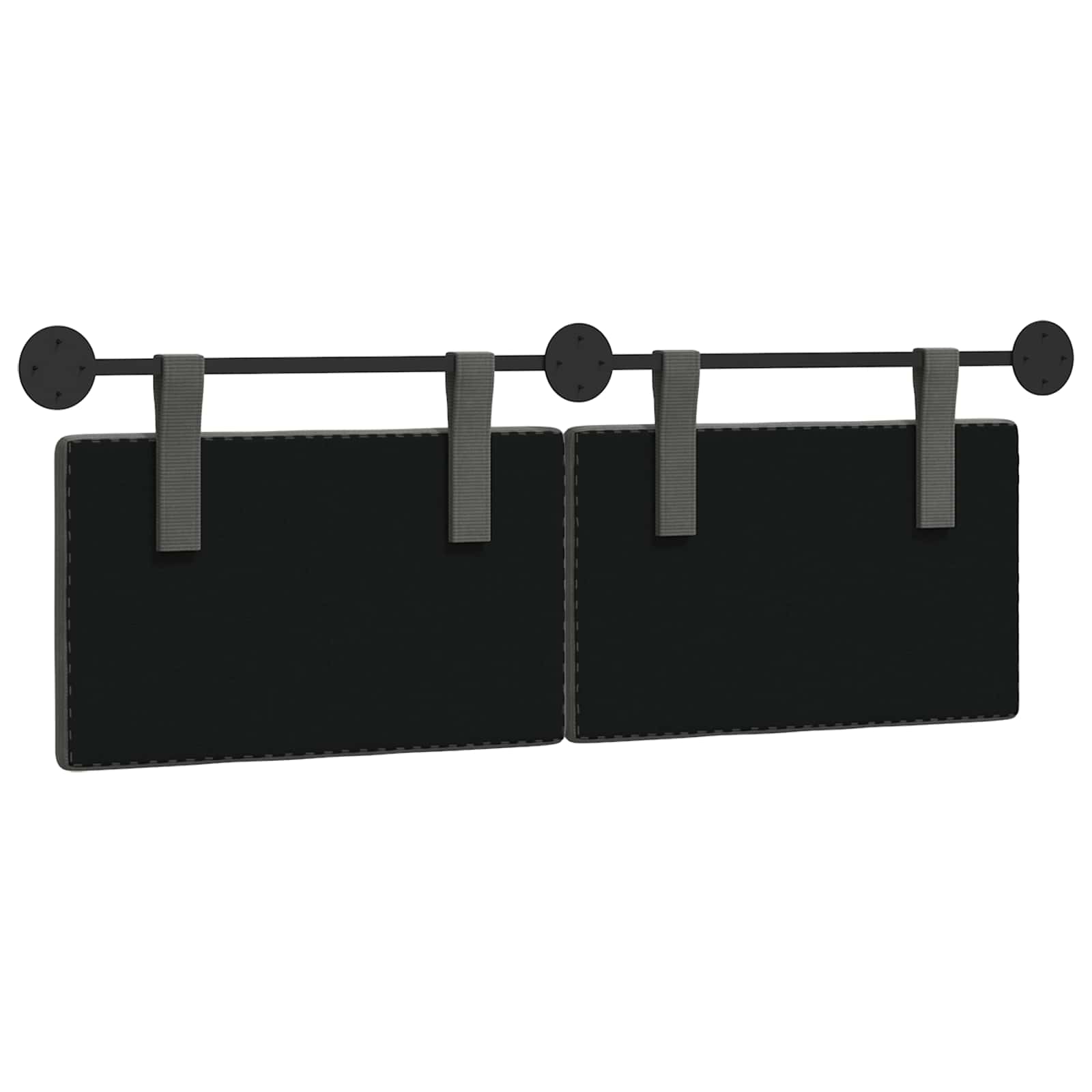 Hangend hoofdbord Donkergrijs Katoen Stof is nu te koop bij PeponiXL, paradijselijk wonen!
