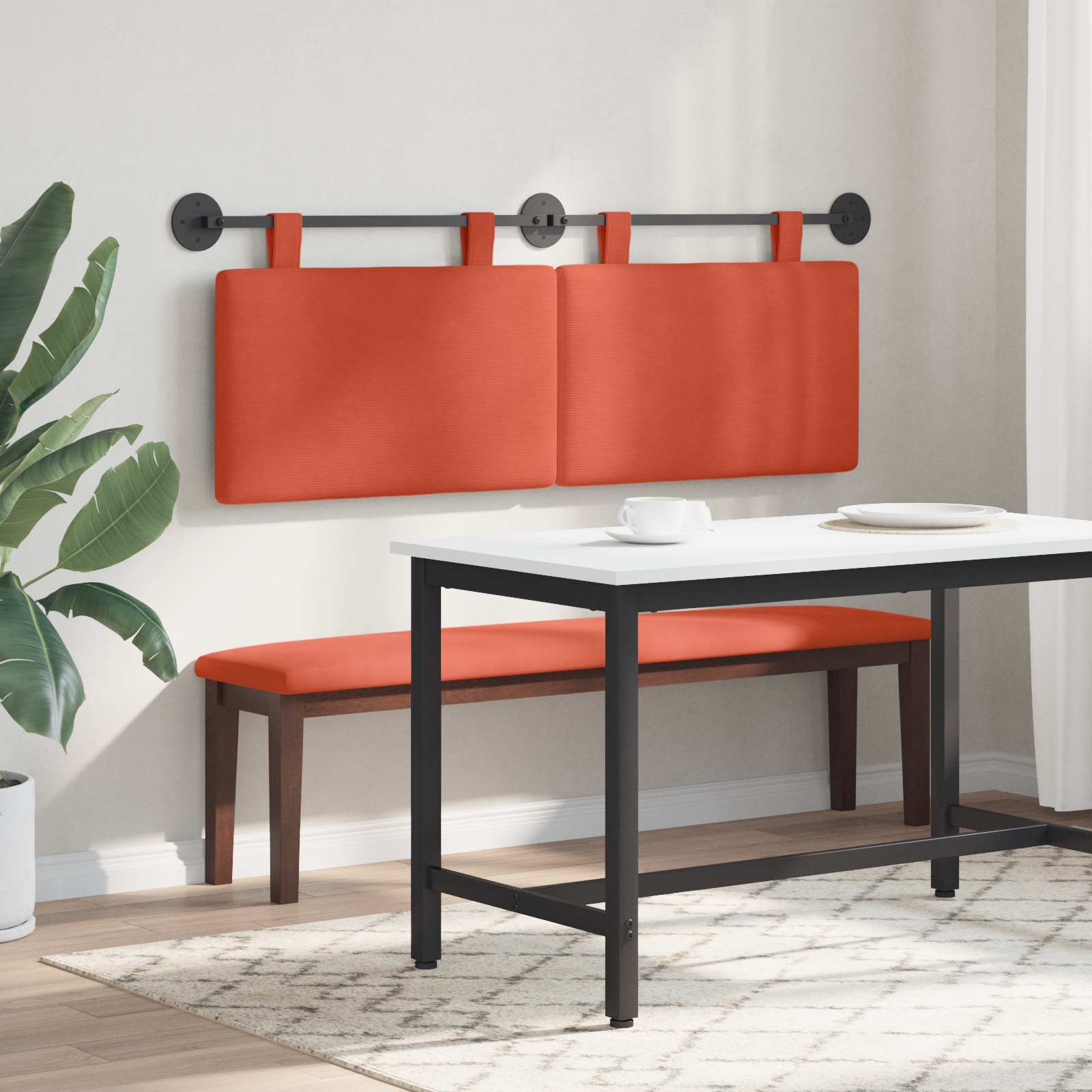 Hangend hoofdbord Rood-oranje Katoen Stof is nu te koop bij PeponiXL, paradijselijk wonen!
