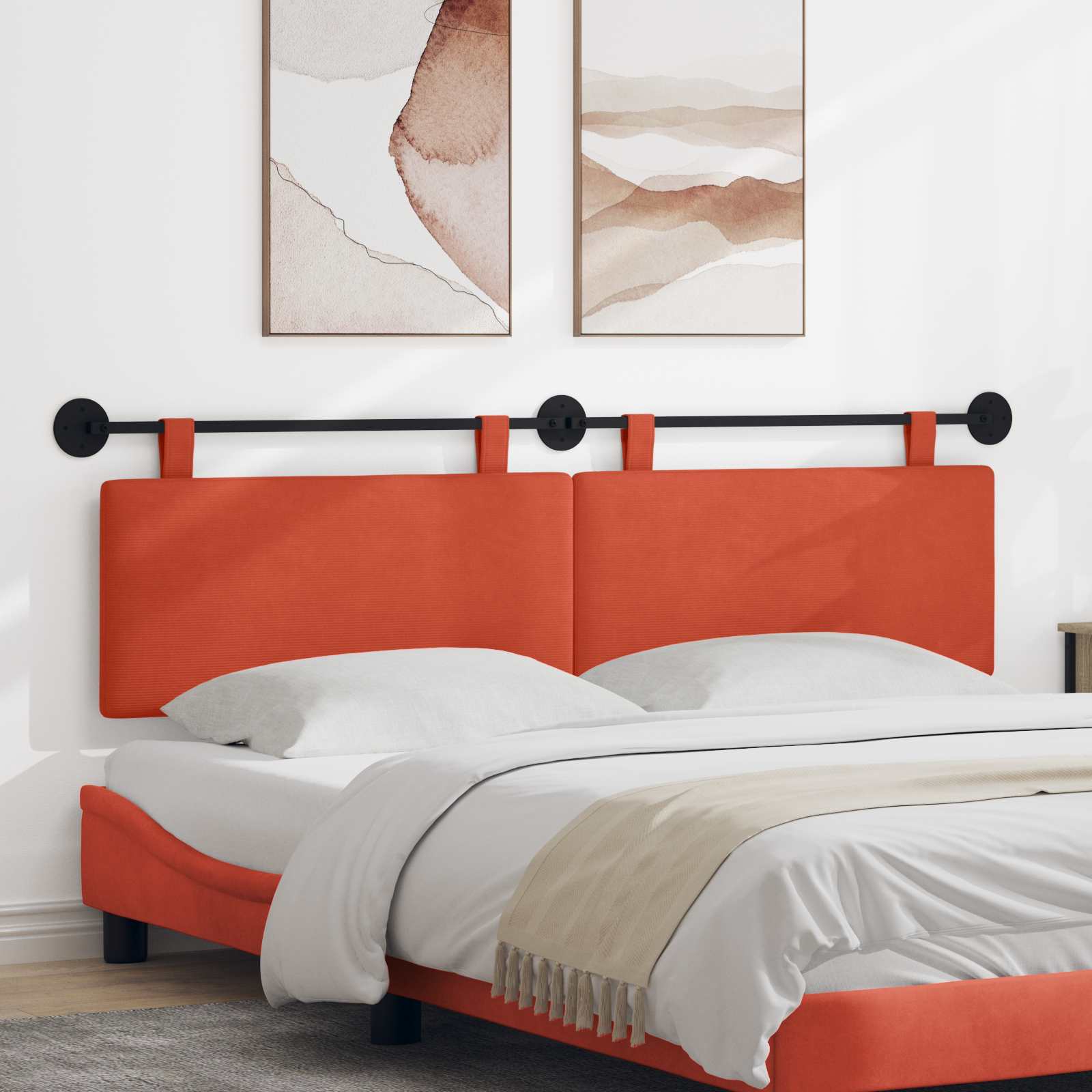Hangend hoofdbord Rood-oranje Katoen Stof is nu te koop bij PeponiXL, paradijselijk wonen!