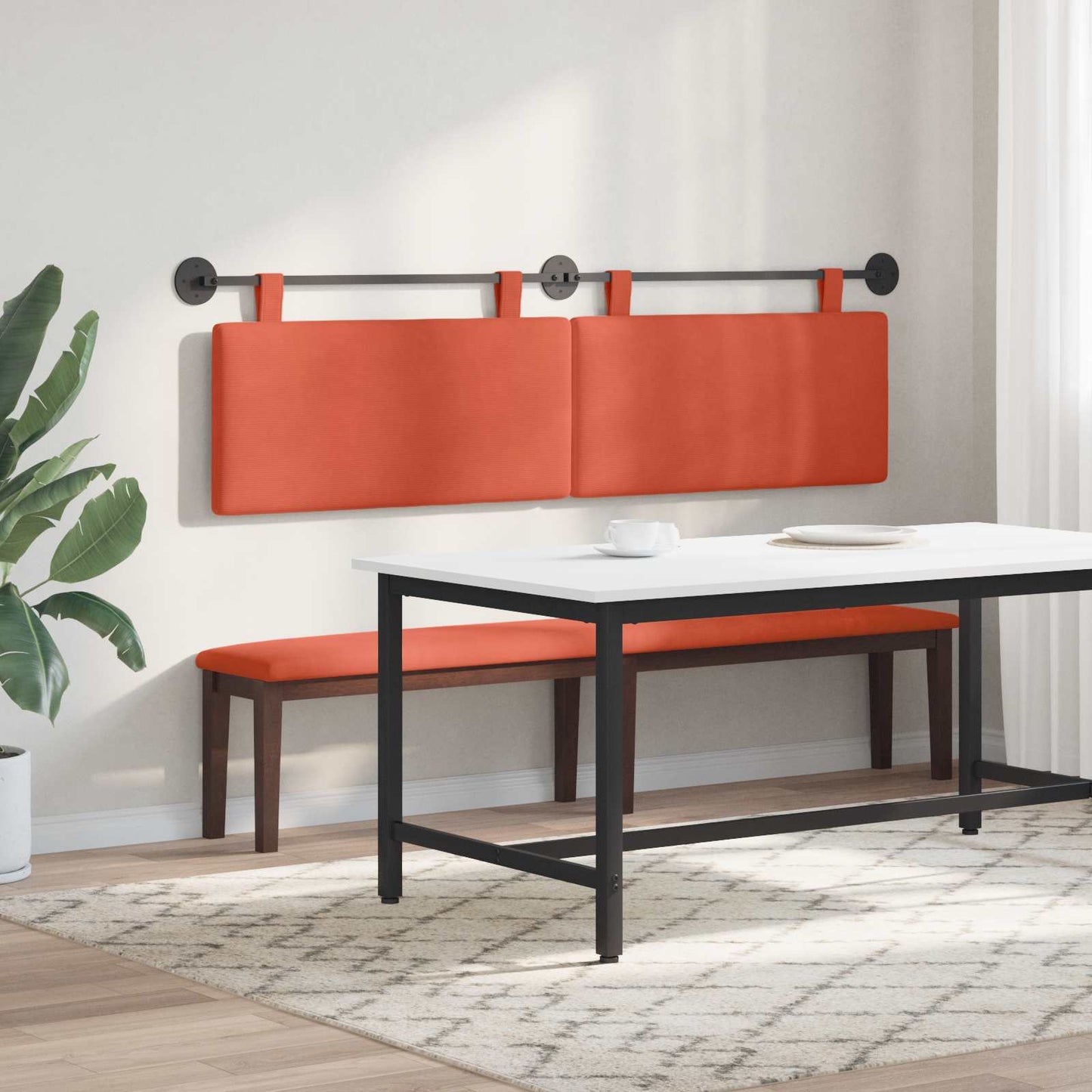 Hangend hoofdbord Rood-oranje Katoen Stof is nu te koop bij PeponiXL, paradijselijk wonen!