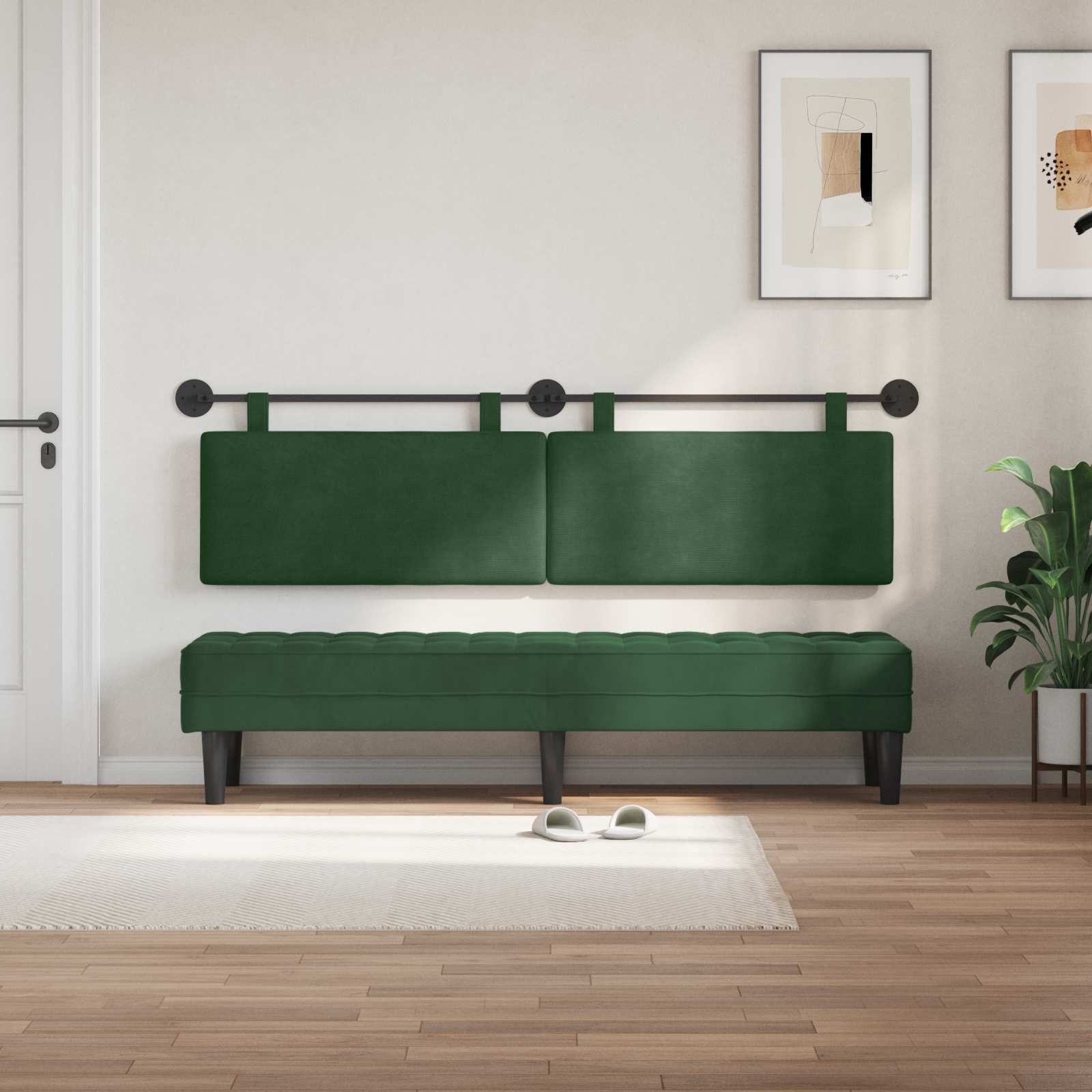 Hangend hoofdbord Jungle Groen Katoen Stof is nu te koop bij PeponiXL, paradijselijk wonen!