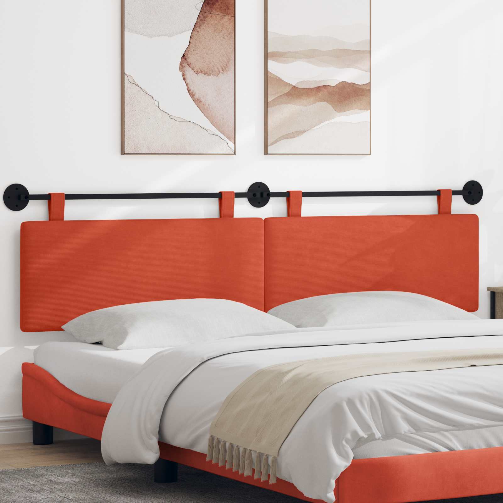 Hangend hoofdbord Rood-oranje Katoen Stof is nu te koop bij PeponiXL, paradijselijk wonen!