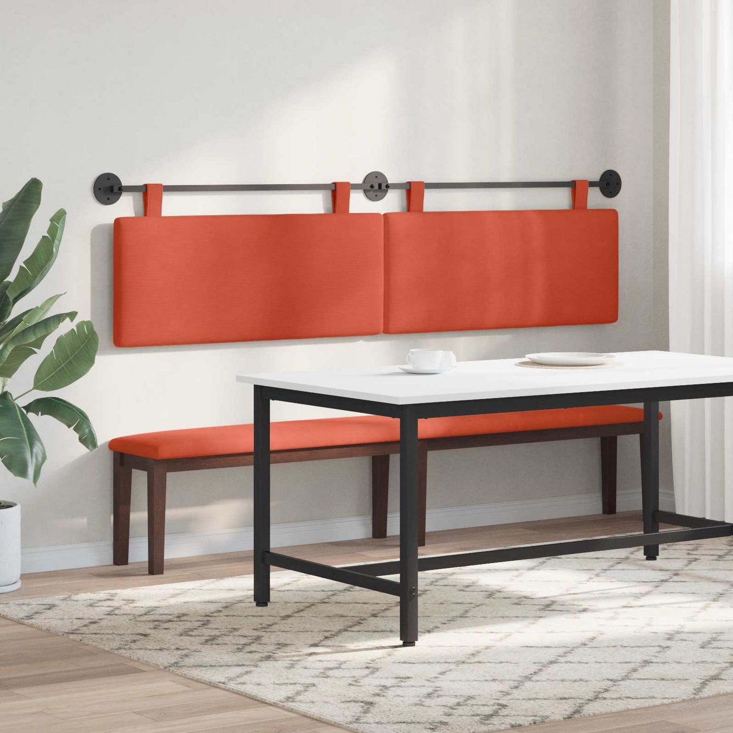 Hangend hoofdbord Rood-oranje Katoen Stof is nu te koop bij PeponiXL, paradijselijk wonen!