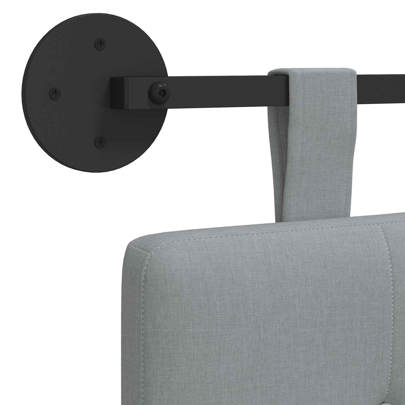 Hangend hoofdbord Lichtgrijs Stof is nu te koop bij PeponiXL, paradijselijk wonen!