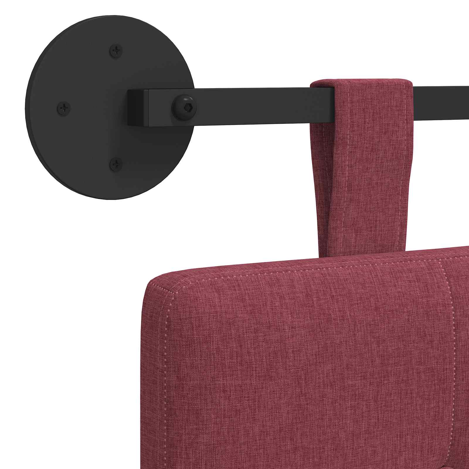 Hangend hoofdbord Wijnrood Stof is nu te koop bij PeponiXL, paradijselijk wonen!