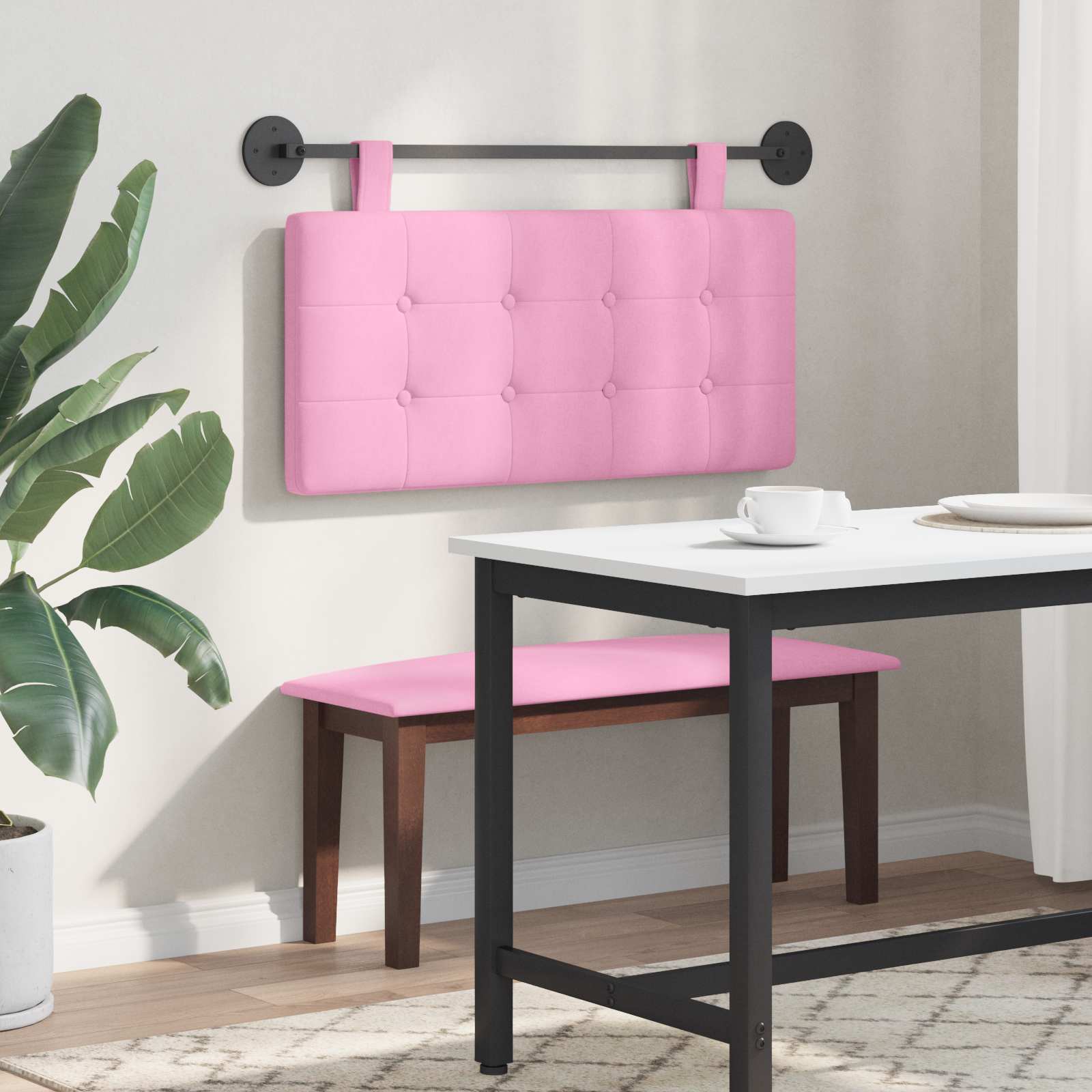 Hangend hoofdbord Roze Stof is nu te koop bij PeponiXL, paradijselijk wonen!