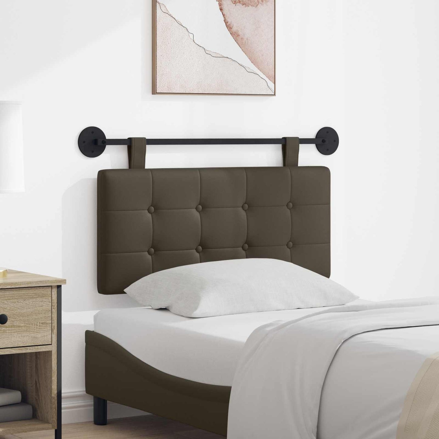 Hangend Hoofdeinde Grijs 100 x 55 x 5 cm Nep Leer is nu te koop bij PeponiXL, paradijselijk wonen!