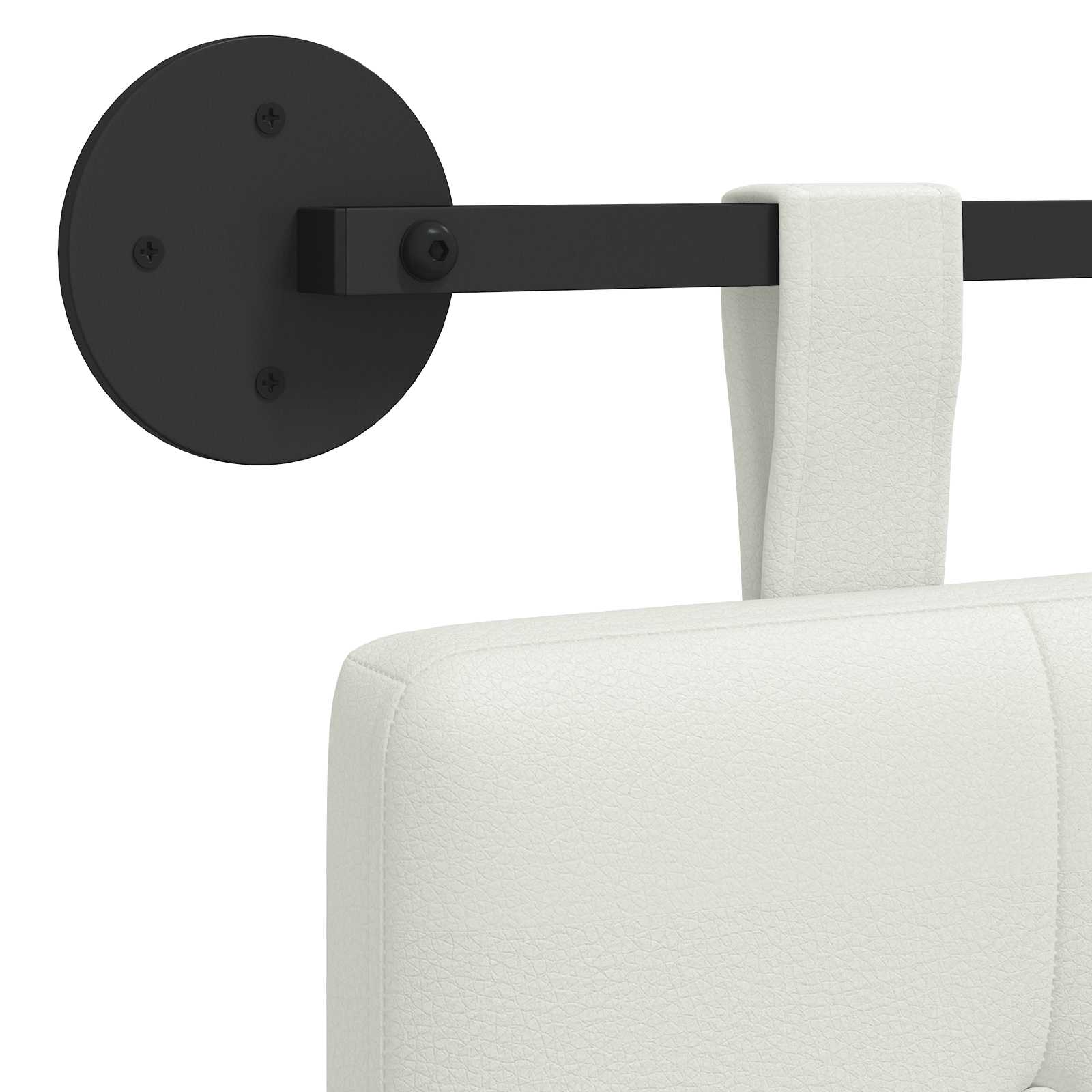 Hangend Hoofdeinde Wandgemonteerd Wit 100 x 55 x 5 cm Nep Leer is nu te koop bij PeponiXL, paradijselijk wonen!