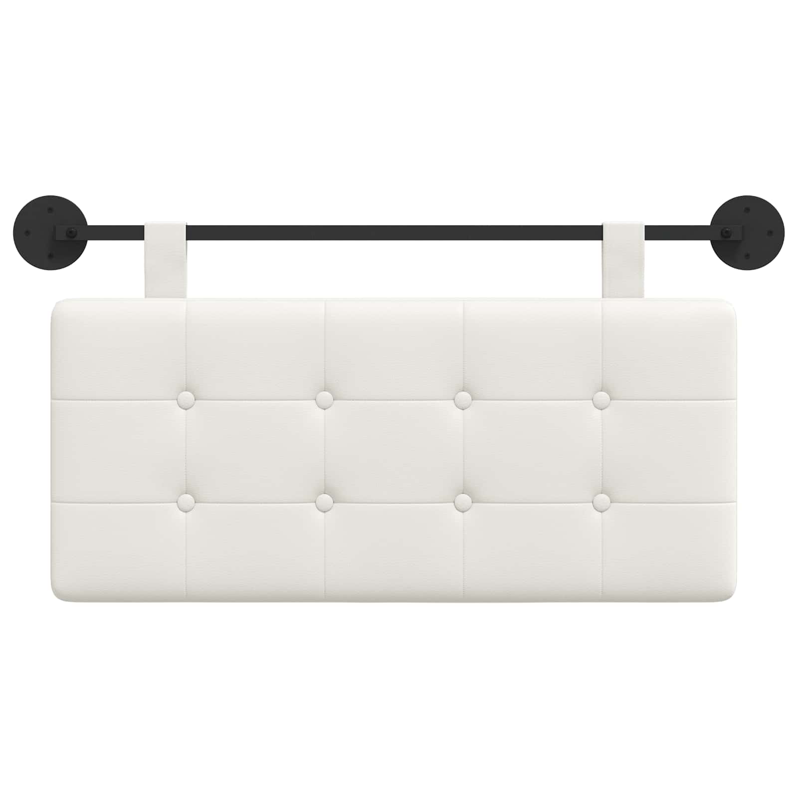 Hangend Hoofdeinde Wandgemonteerd Wit 100 x 55 x 5 cm Nep Leer is nu te koop bij PeponiXL, paradijselijk wonen!