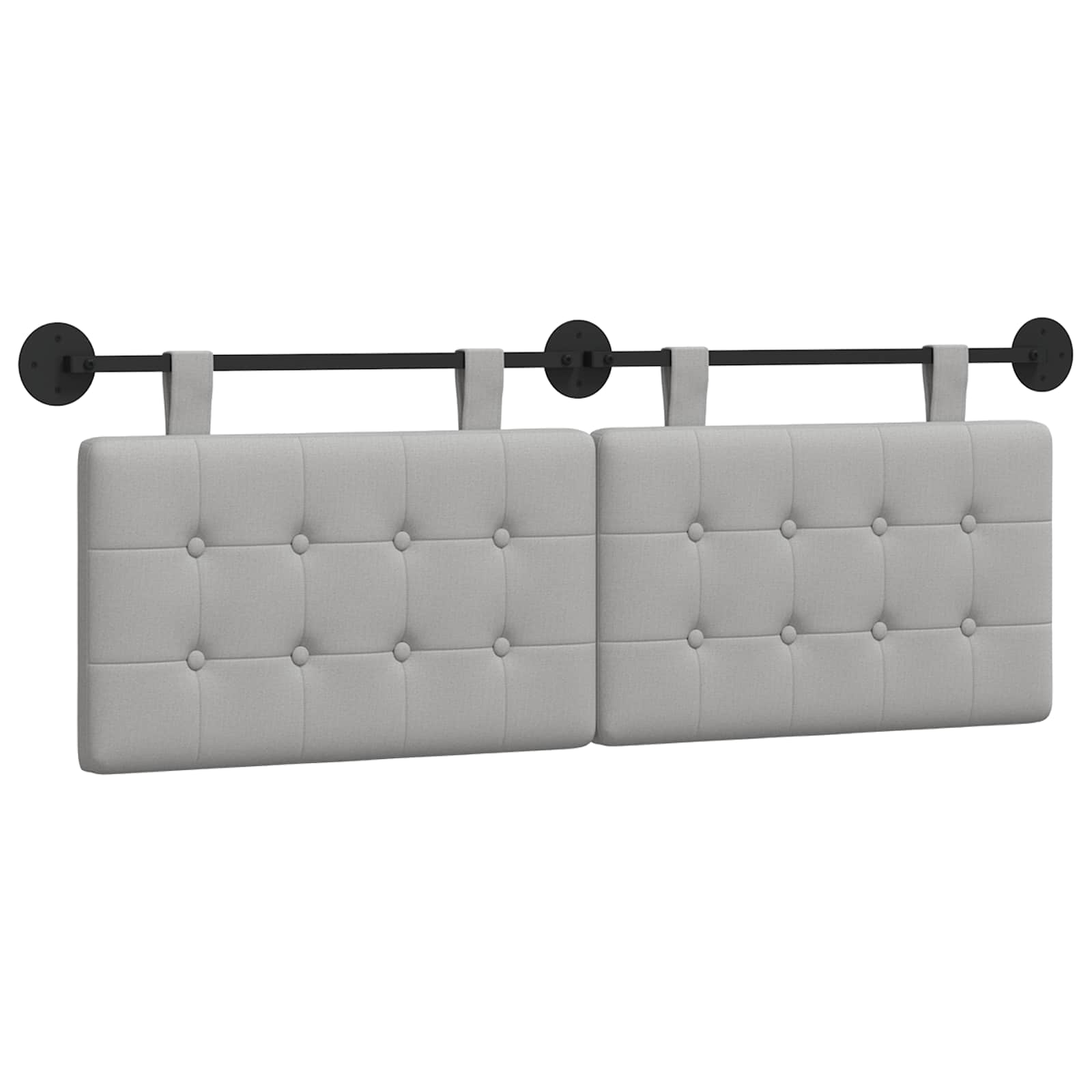 Hangend hoofdbord Wolkengrijs Stof is nu te koop bij PeponiXL, paradijselijk wonen!