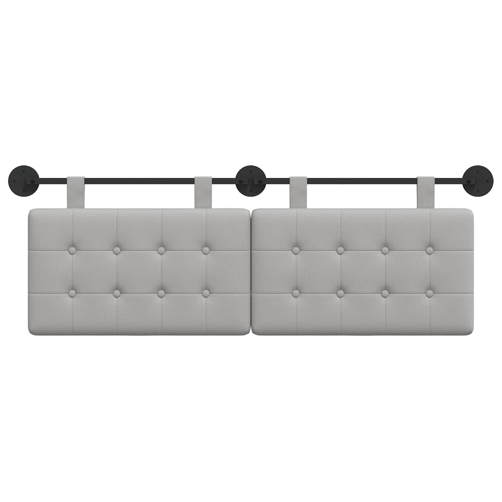 Hangend hoofdbord Wolkengrijs Stof is nu te koop bij PeponiXL, paradijselijk wonen!