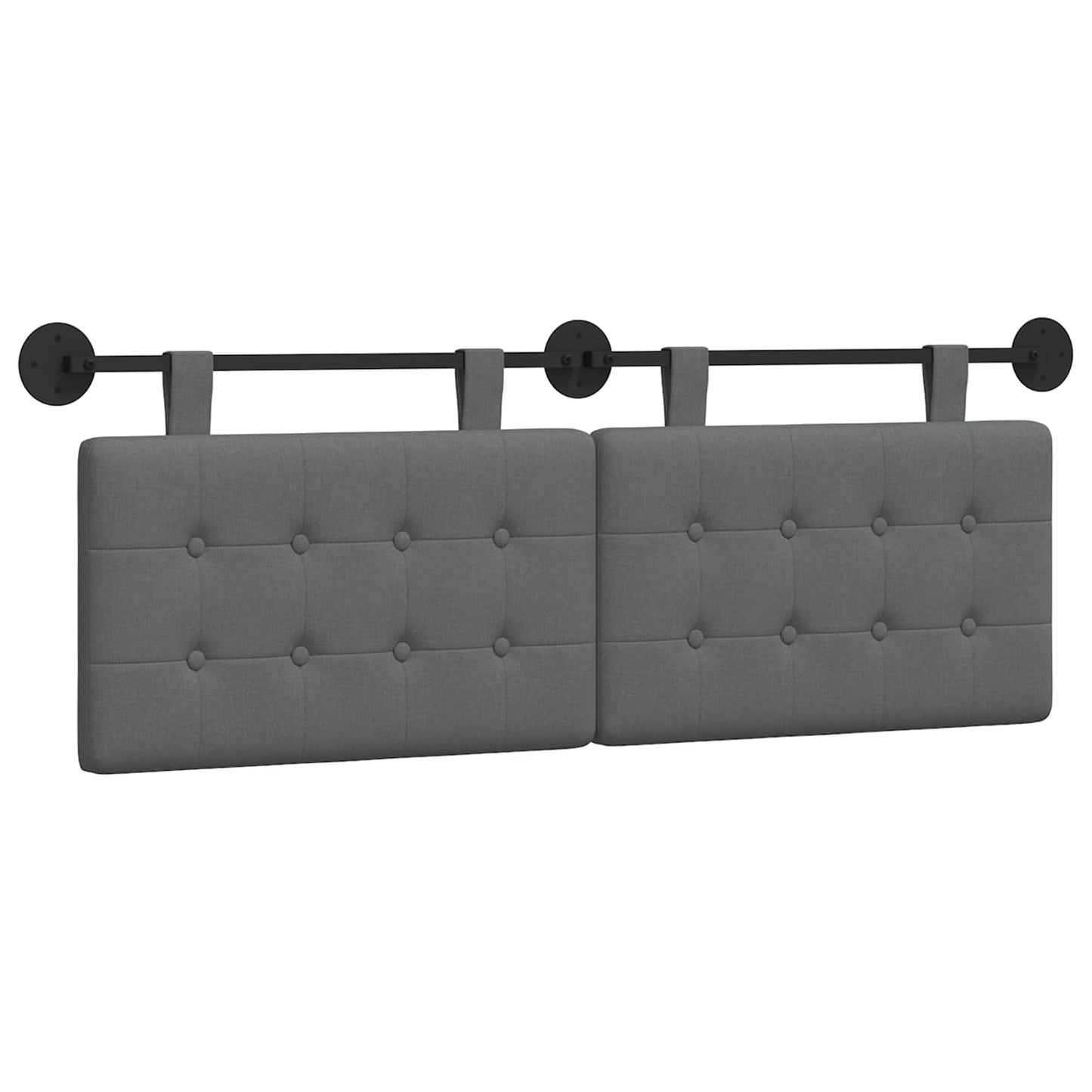 Hangend hoofdbord Donkergrijs Stof is nu te koop bij PeponiXL, paradijselijk wonen!
