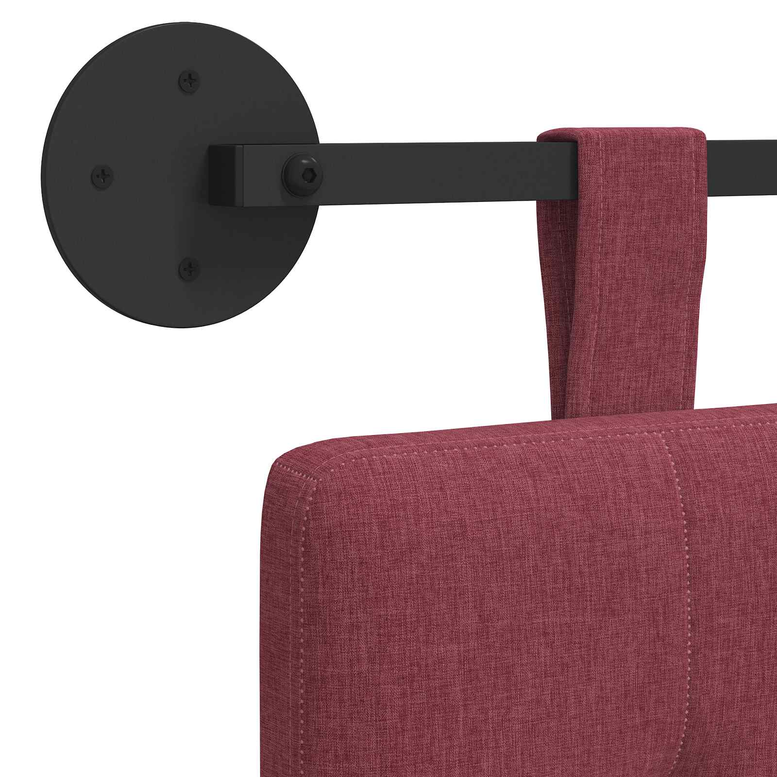 Hangend Hoofdeinde Wandgemonteerd Wijnrood 130 x 55 x 5 cm Stof is nu te koop bij PeponiXL, paradijselijk wonen!