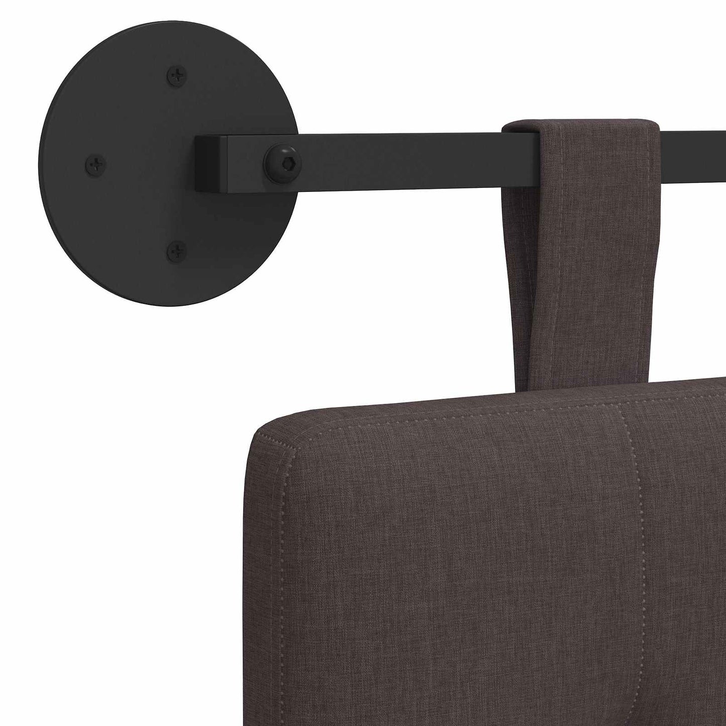 Hangend hoofdbord Donkerbruin Stof is nu te koop bij PeponiXL, paradijselijk wonen!