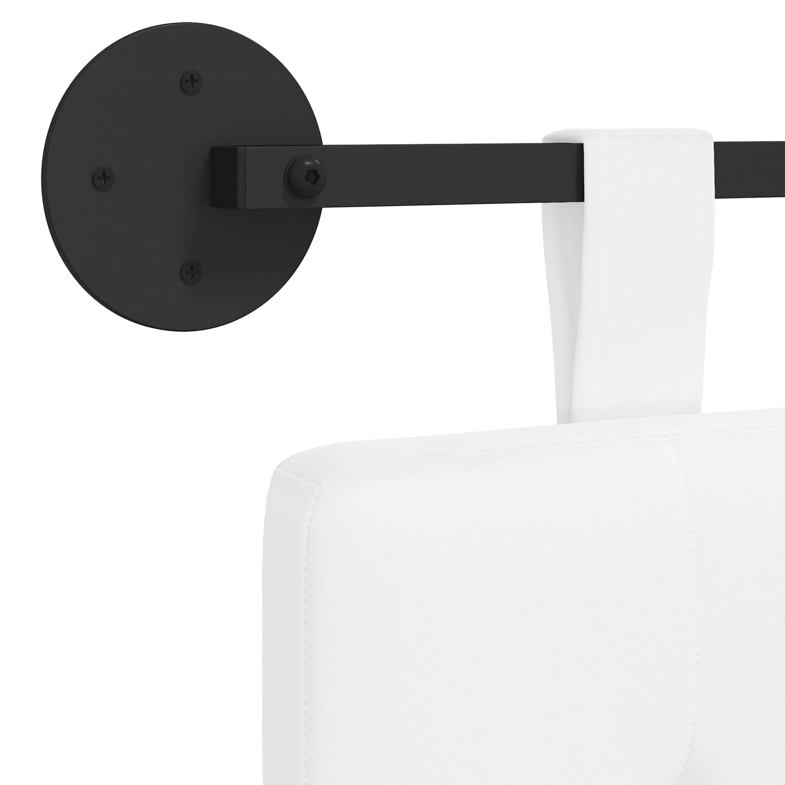 Hangend Hoofdeinde Wandgemonteerd Wit 130 x 55 x 5 cm Stof is nu te koop bij PeponiXL, paradijselijk wonen!