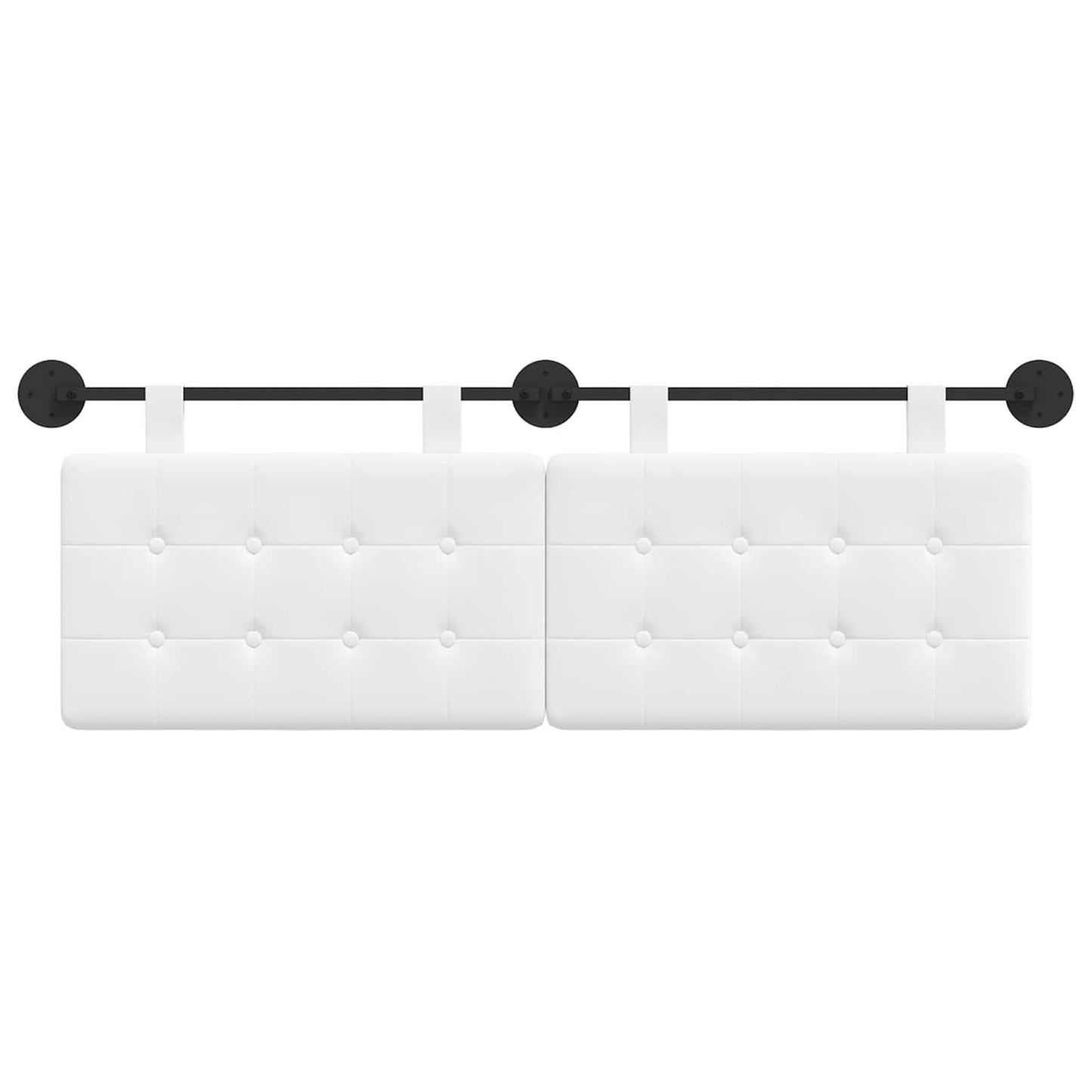 Hangend Hoofdeinde Wandgemonteerd Wit 130 x 55 x 5 cm Stof is nu te koop bij PeponiXL, paradijselijk wonen!