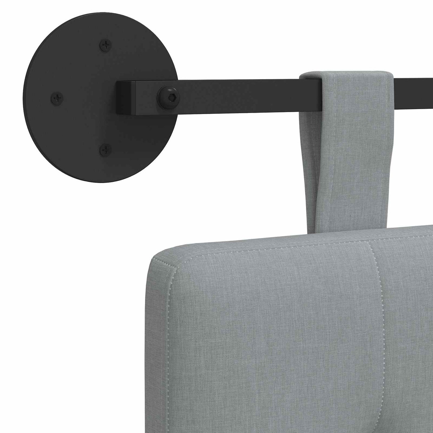 Hangend Hoofdeinde Lichtgrijs 150 x 55 x 5 cm Stof is nu te koop bij PeponiXL, paradijselijk wonen!