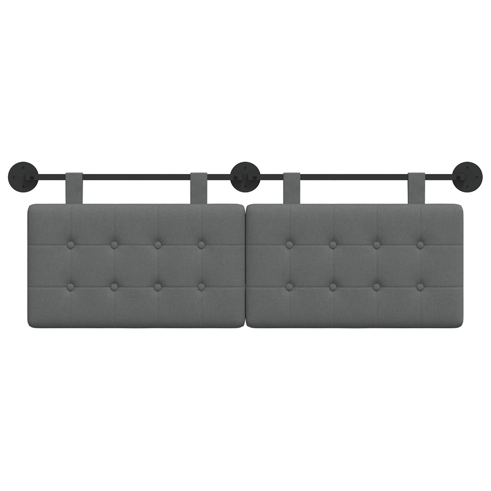 Hangend hoofdbord Donkergrijs Stof is nu te koop bij PeponiXL, paradijselijk wonen!