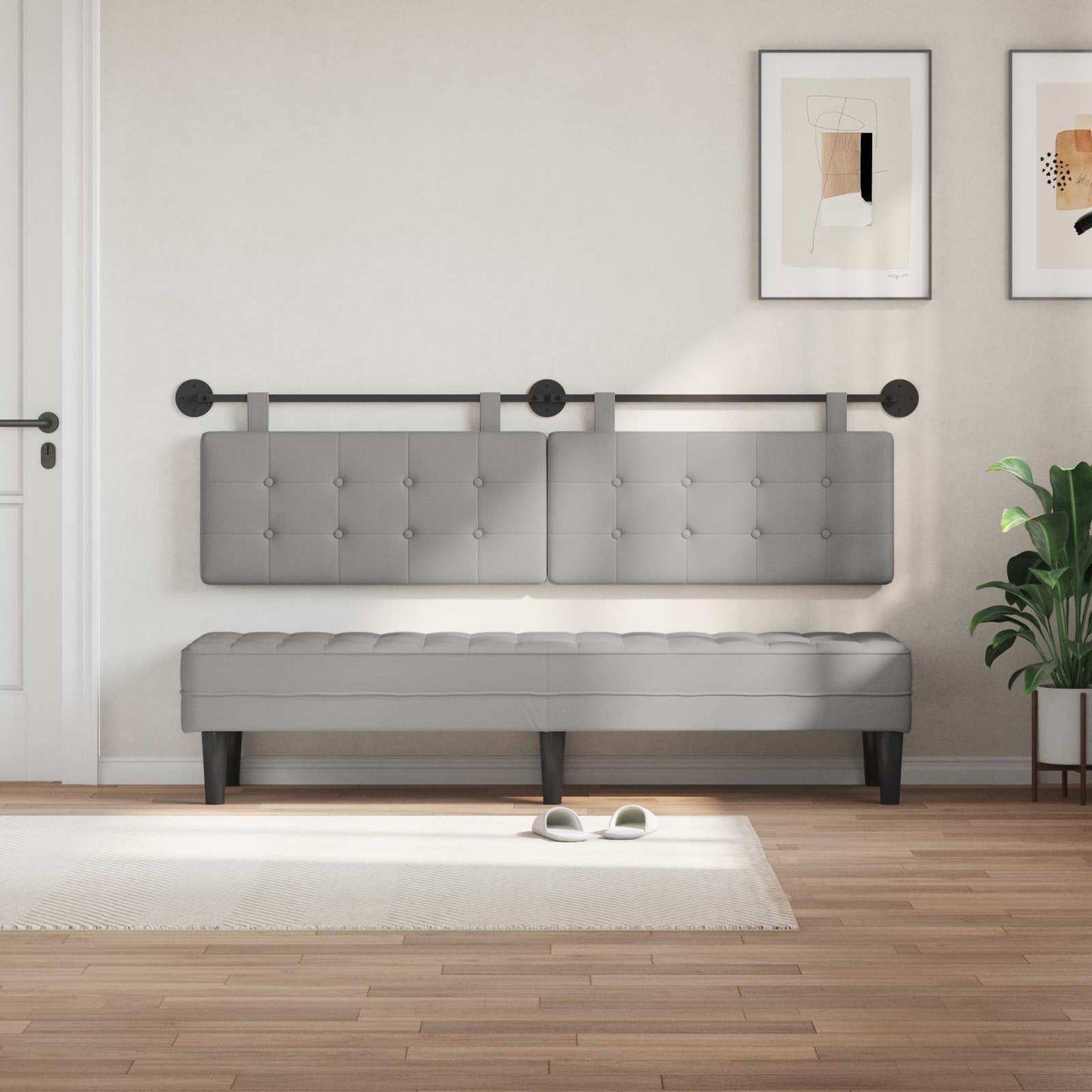 Hangend hoofdbord Stof is nu te koop bij PeponiXL, paradijselijk wonen!